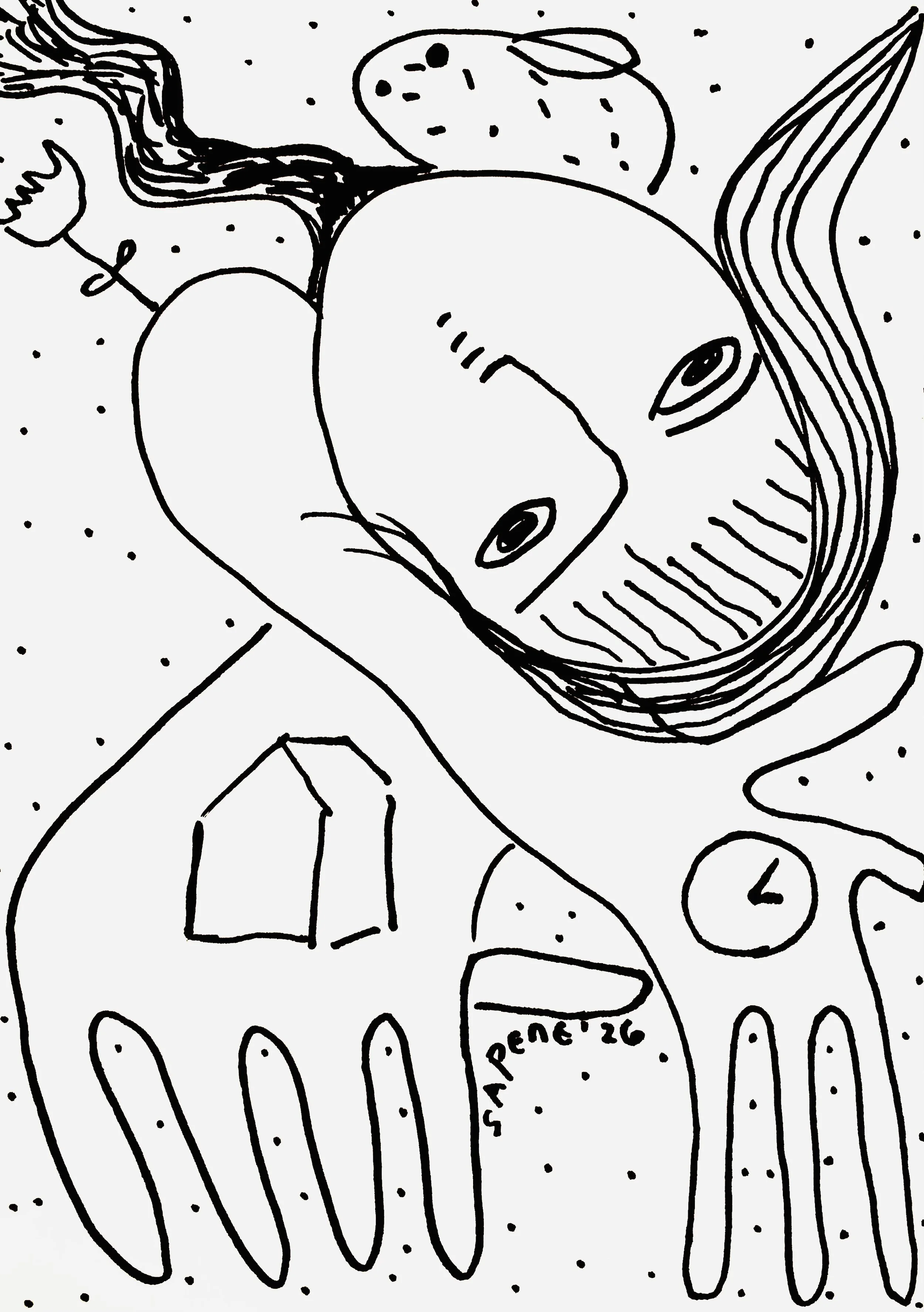 Daily Sketches, 2026
Ink on paper 5.8 x 8.3 in 14.8 x 21 cm