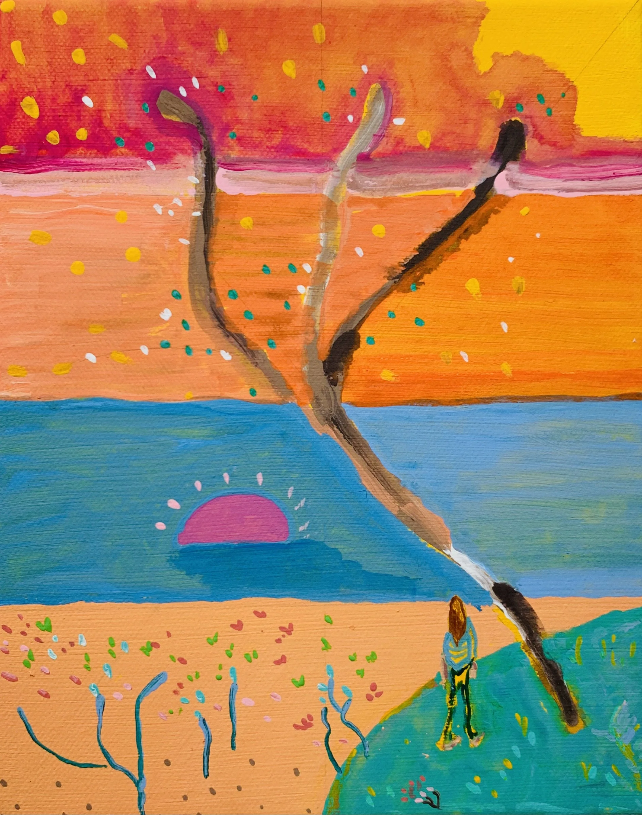 Kavanayén 04. Sunset. Río Orinoco. 2025

Gouache on canvas 8 × 10 in 20 × 25 cm