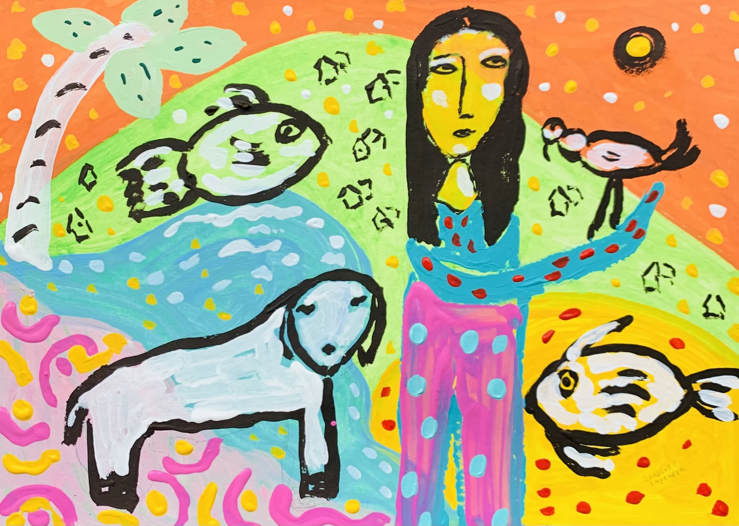 Kavanayén 07. Together under the sea. Río Orinoco. 2026

Gouache on paper 11.6 × 8.2 in 29.7 × 21 cm