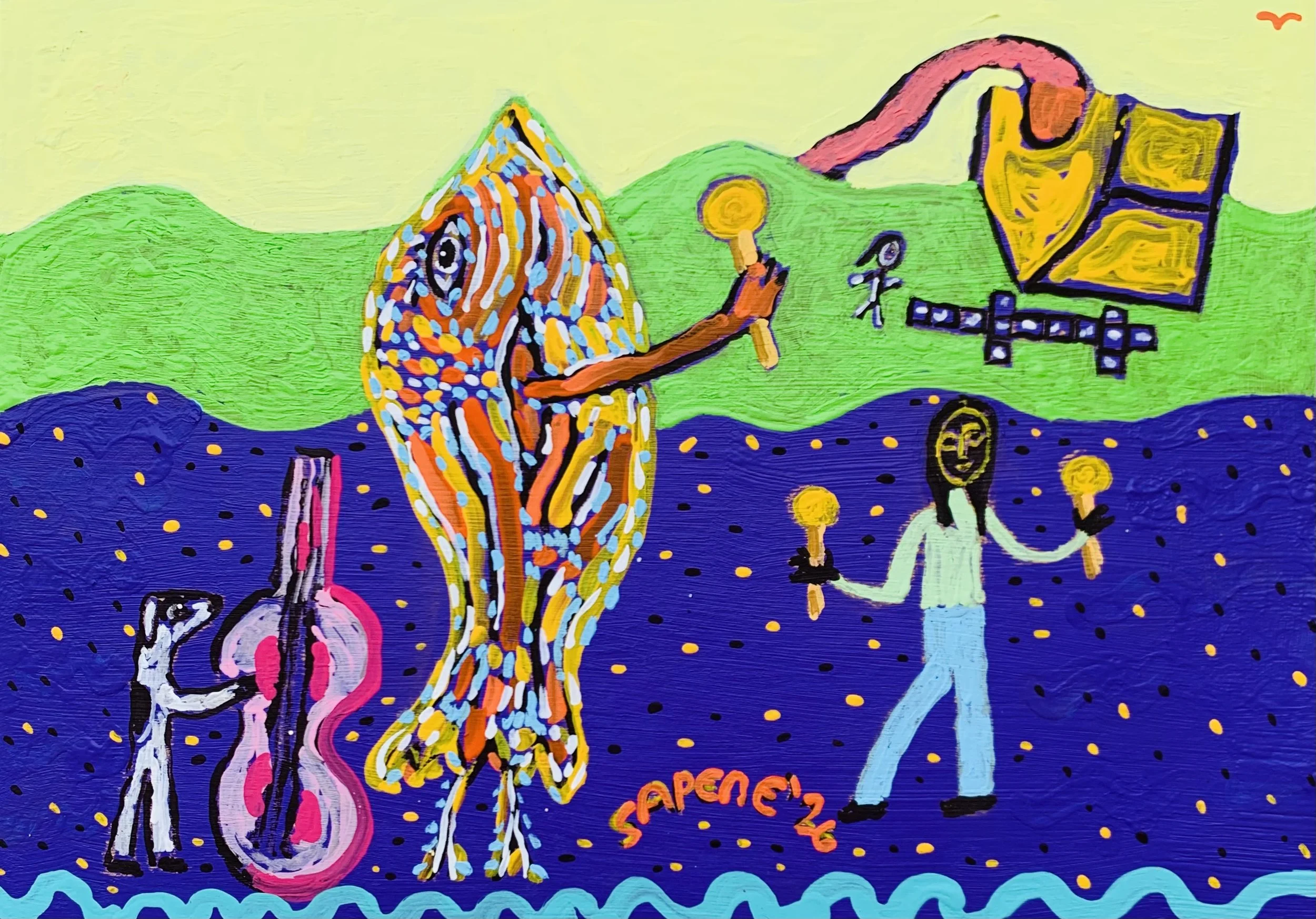 Kavanayén. Baile a la lluvia. Río Orinoco. 2026

Gouache on paper 11.6 × 8.2 in 29.7 × 21 cm