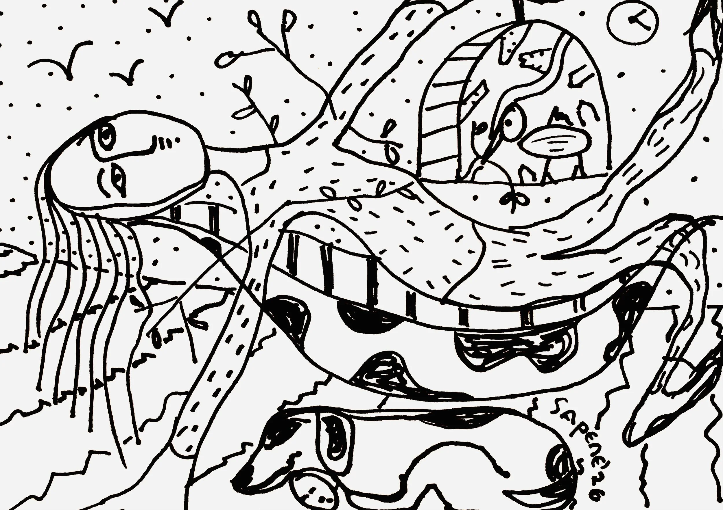 Daily Sketches, 2026
Ink on paper 5.8 x 8.3 in 14.8 x 21 cm