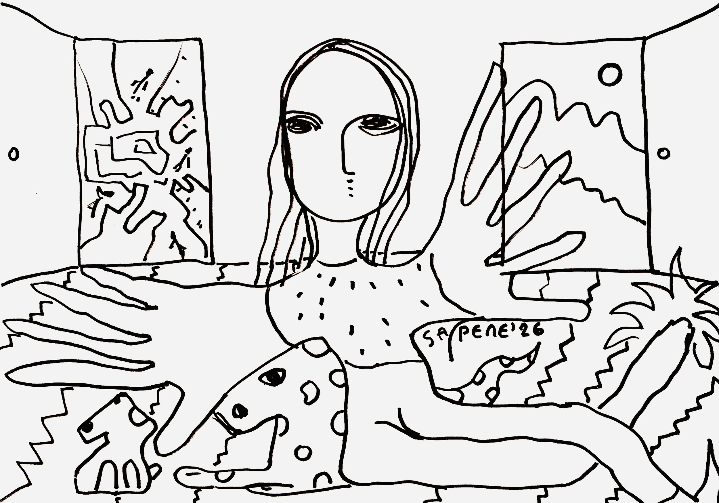 57 Daily Sketches, 2026
Ink on paper 5.8 x 8.3 in 14.8 x 21 cm