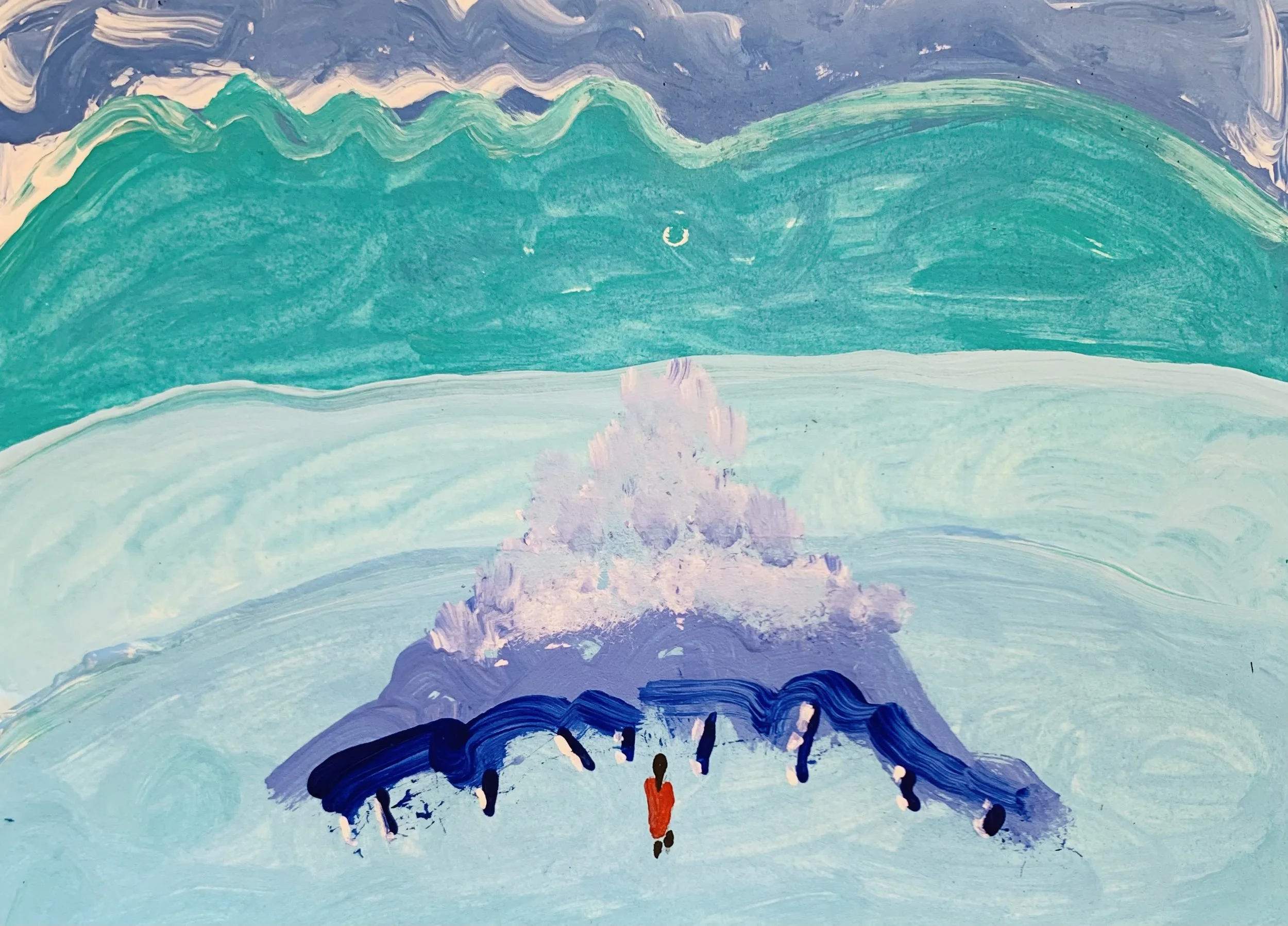 Kavanayén 01. Arriving now. Río Orinoco. 2025

Gouache on paper 5.8 × 8.2 in 14.8 × 21 cm