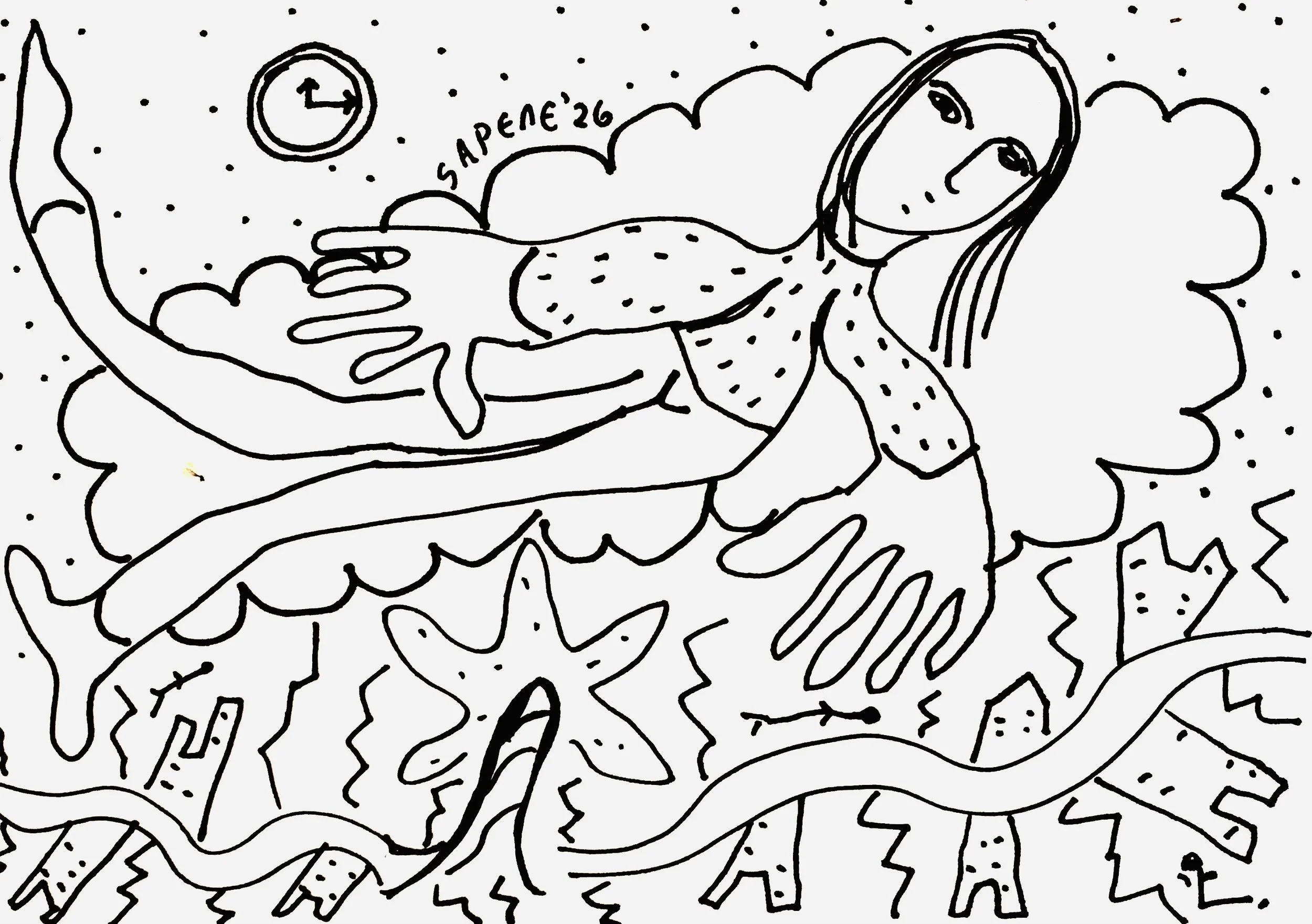 64 Daily Sketches, 2026
Ink on paper 5.8 x 8.3 in 14.8 x 21 cm