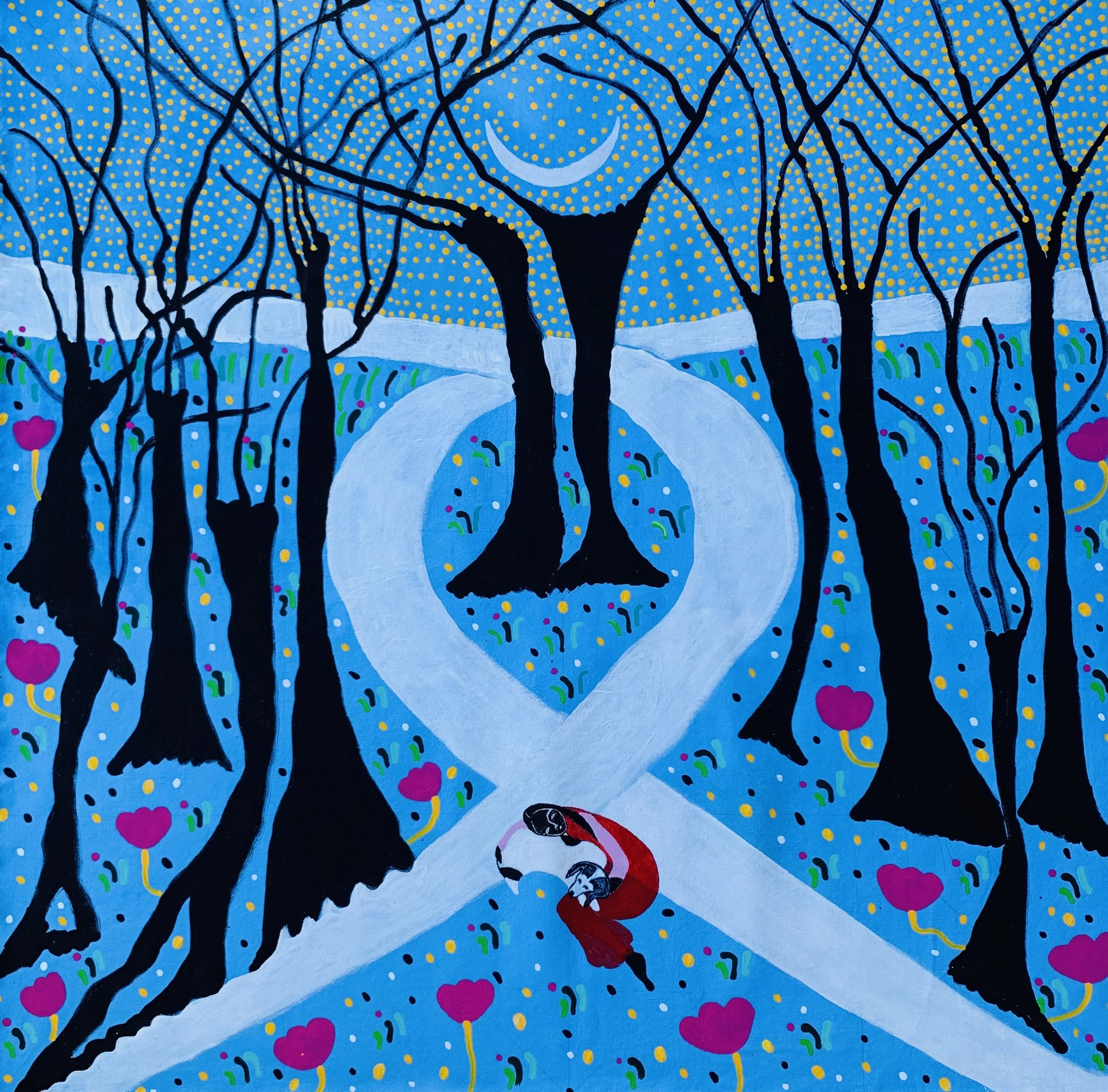 Kavanayén 04. Mundos duales. Río Orinoco. 2025

Gouache on canvas 44 × 44 in 111 × 111 cm