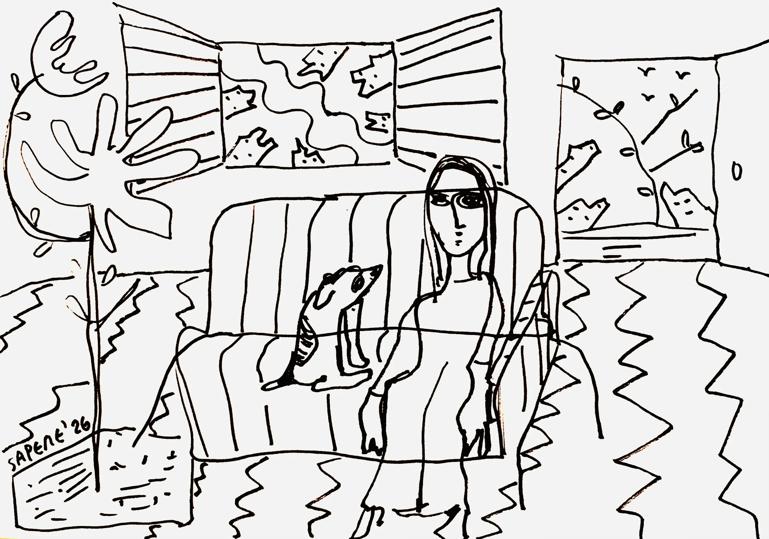 Daily Sketches, 2026
Ink on paper 5.8 x 8.3 in 14.8 x 21 cm