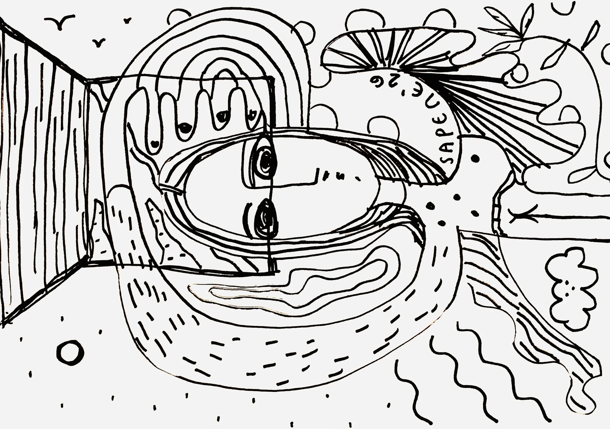 Daily Sketches, 2026
Ink on paper 5.8 x 8.3 in 14.8 x 21 cm
