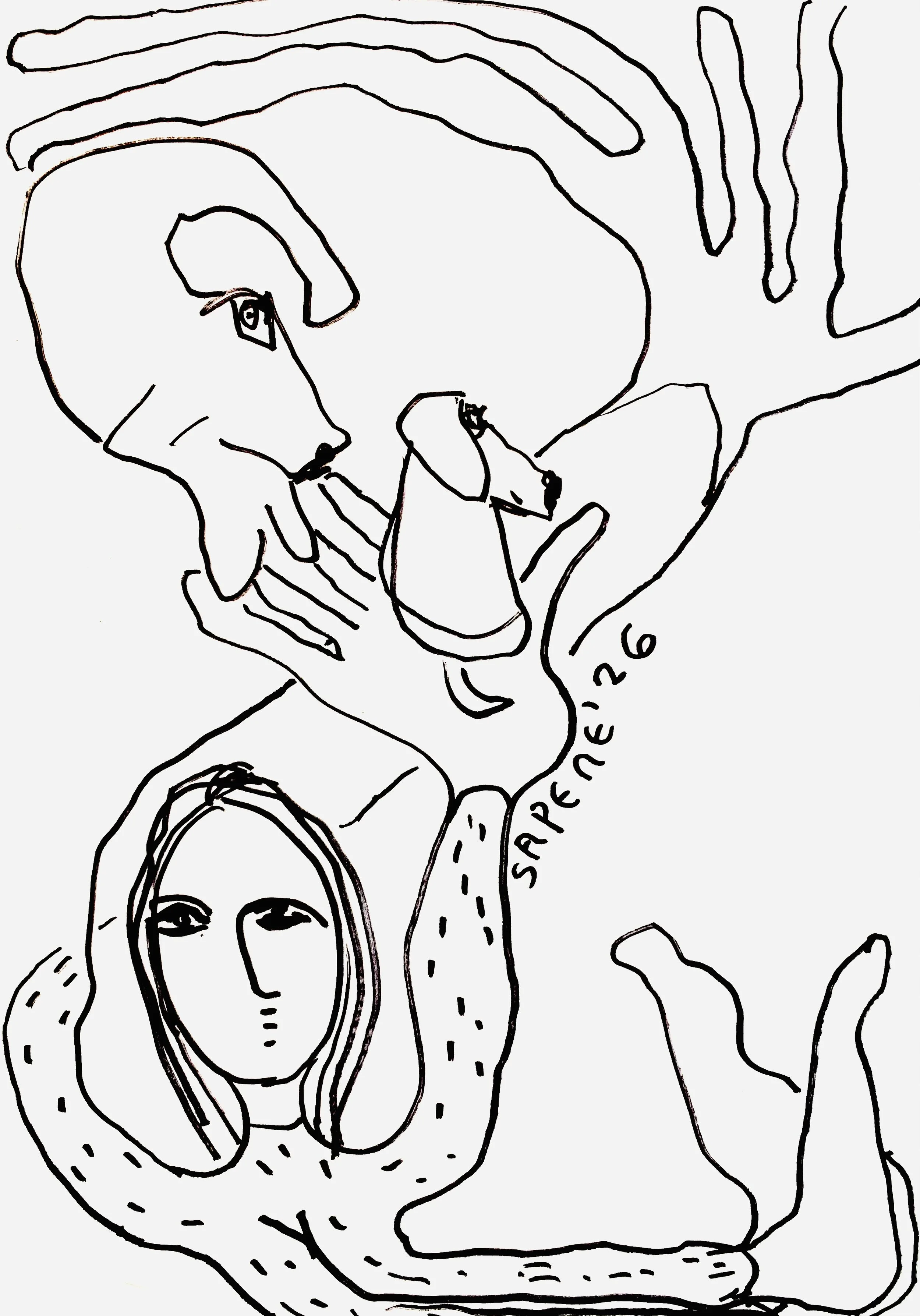 3 Daily Sketches, 2026
Ink on paper 5.8 x 8.3 in 14.8 x 21 cm