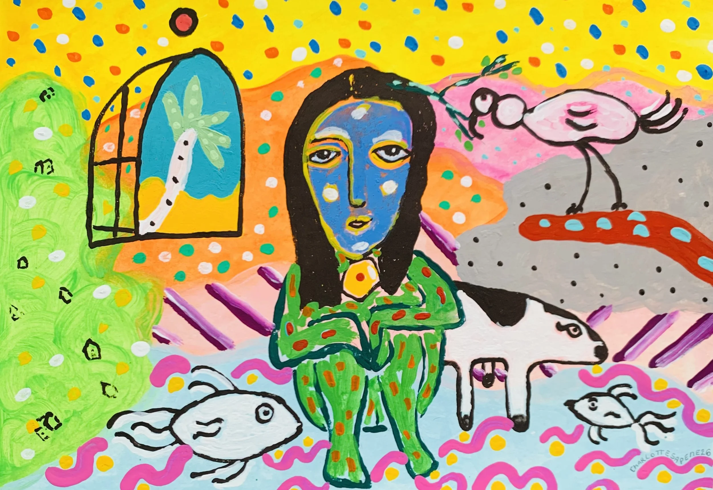 Kavanayén 07. Pensando en mi prado home. Río Orinoco. 2026

Gouache on paper 11.6 × 8.2 in 29.7 × 21 cm