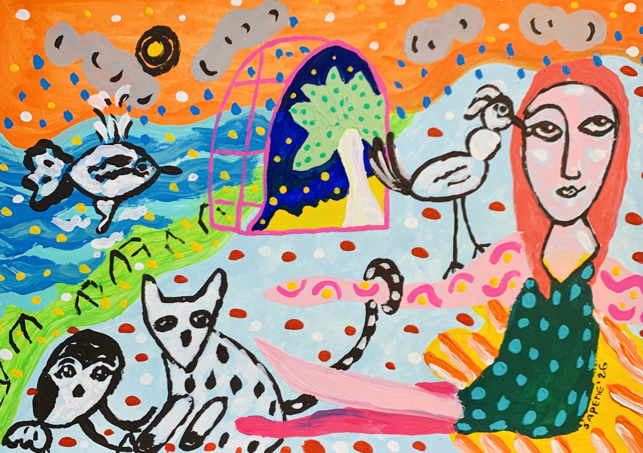 Kavanayén 07. Uma y su manada. Río Orinoco. 2026

Gouache on paper 11.6 × 8.2 in 29.7 × 21 cm