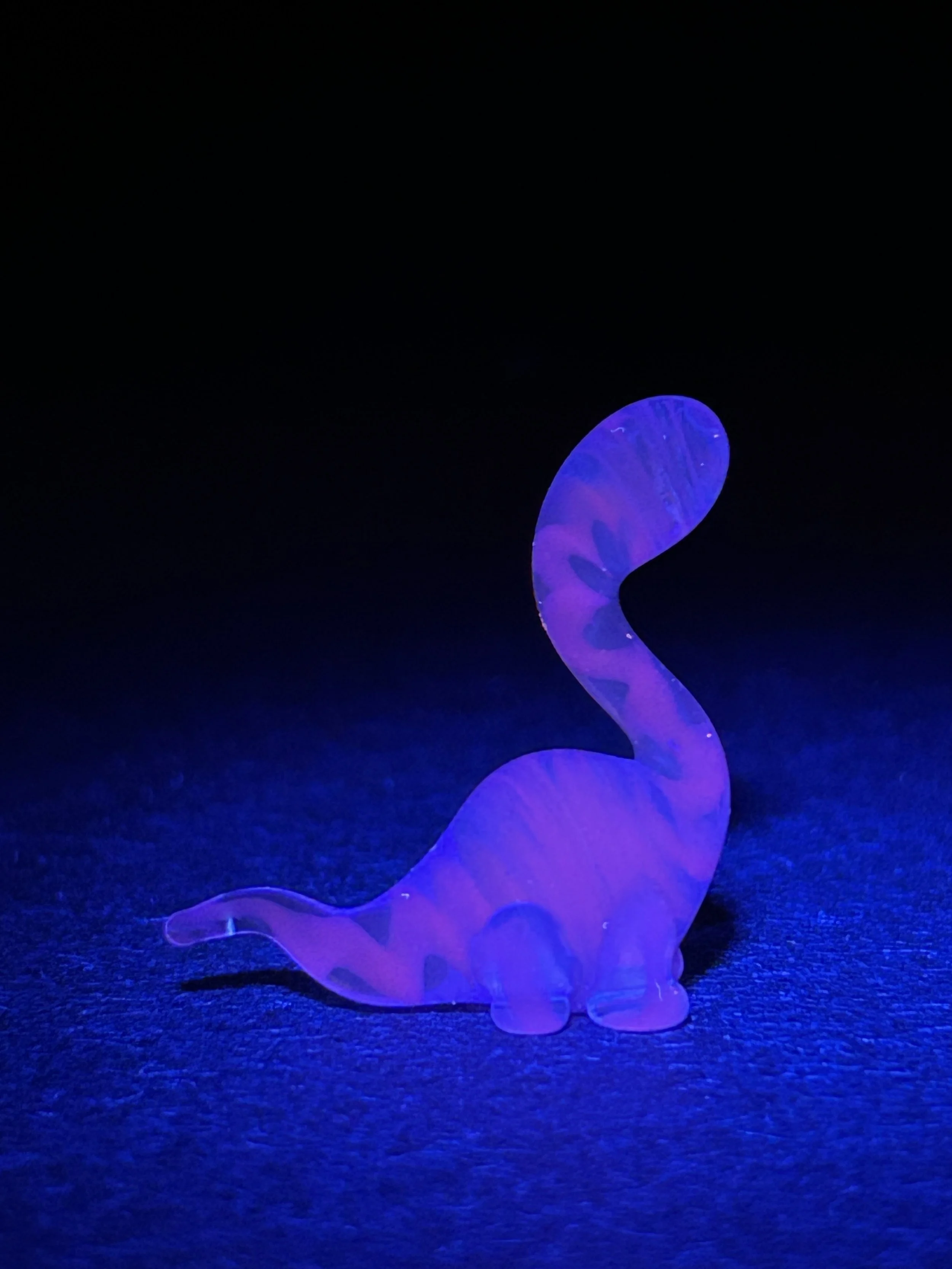 Swirly Blue UV Dino