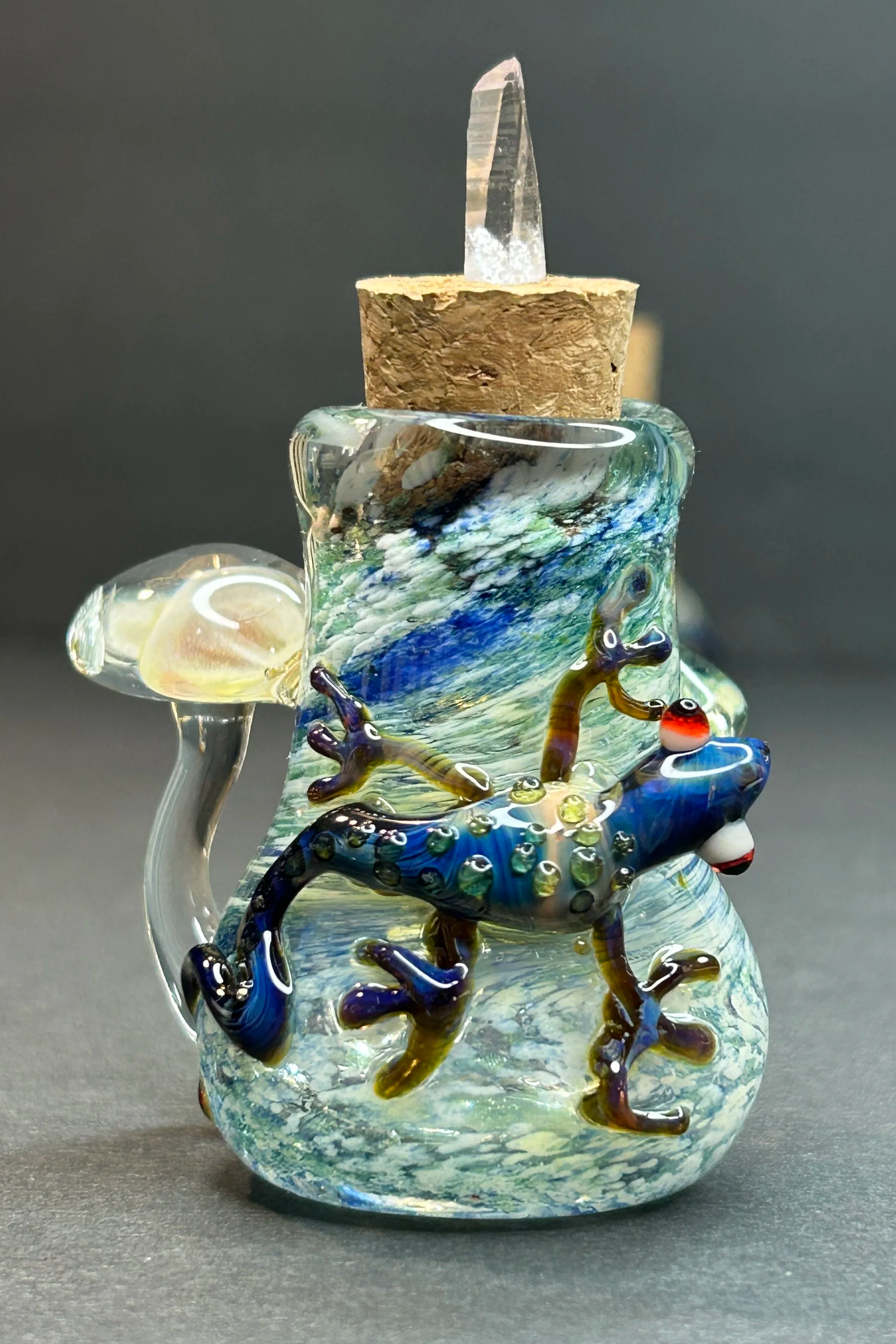 Mushroom Lizard Jar