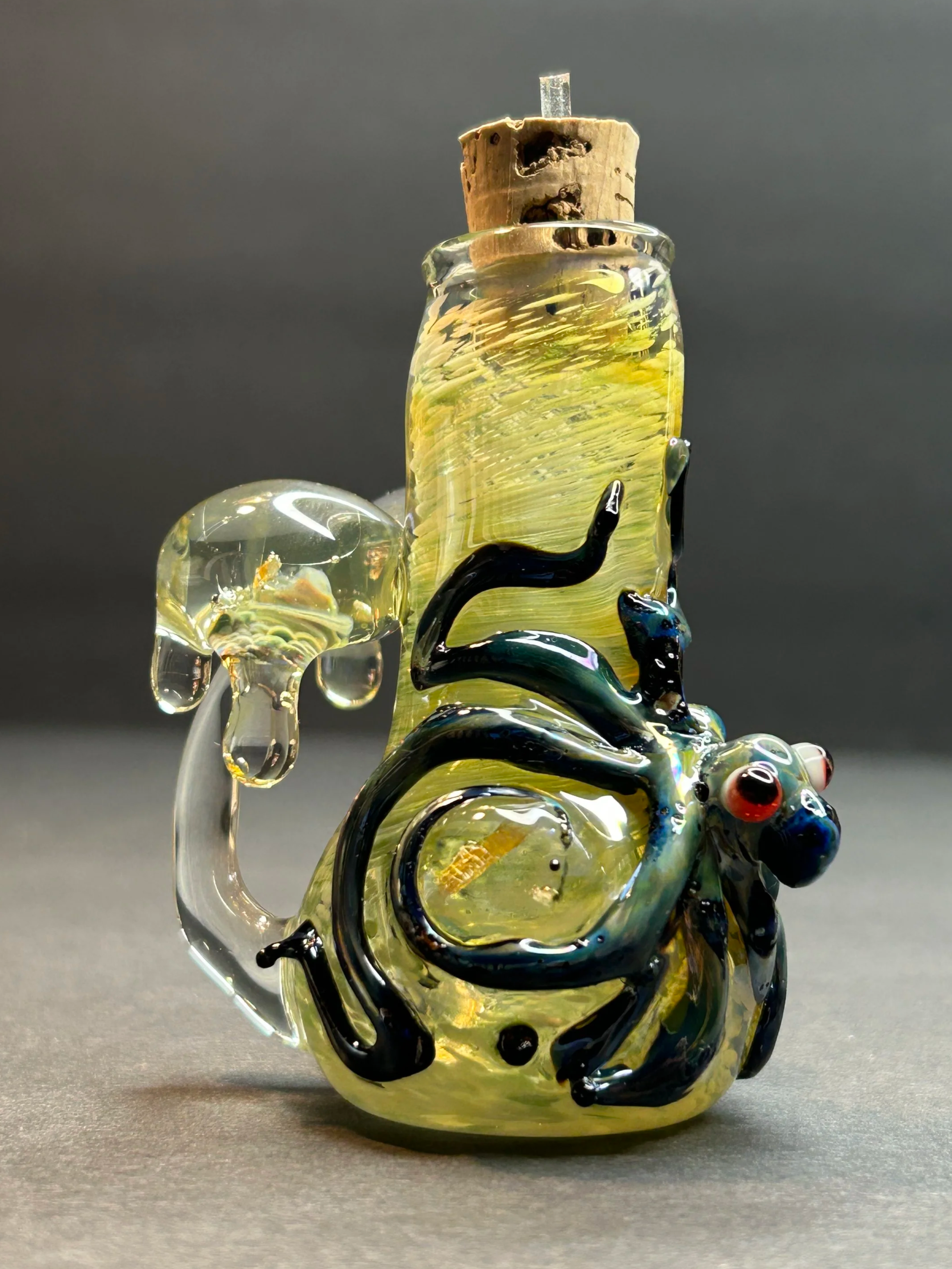 Mushroom Octopus Jar with Kyanite