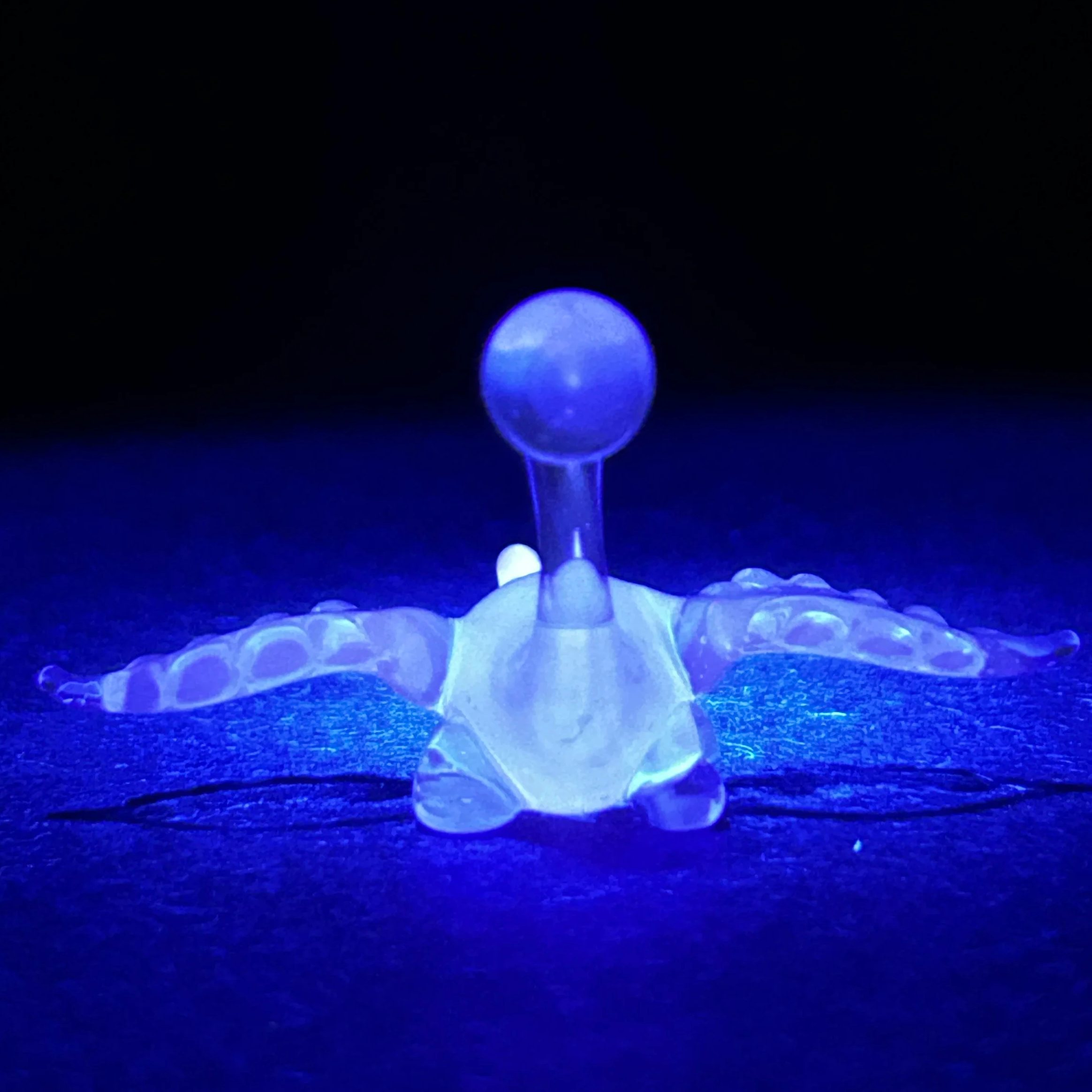 Blue UV Reactive Winged Dino