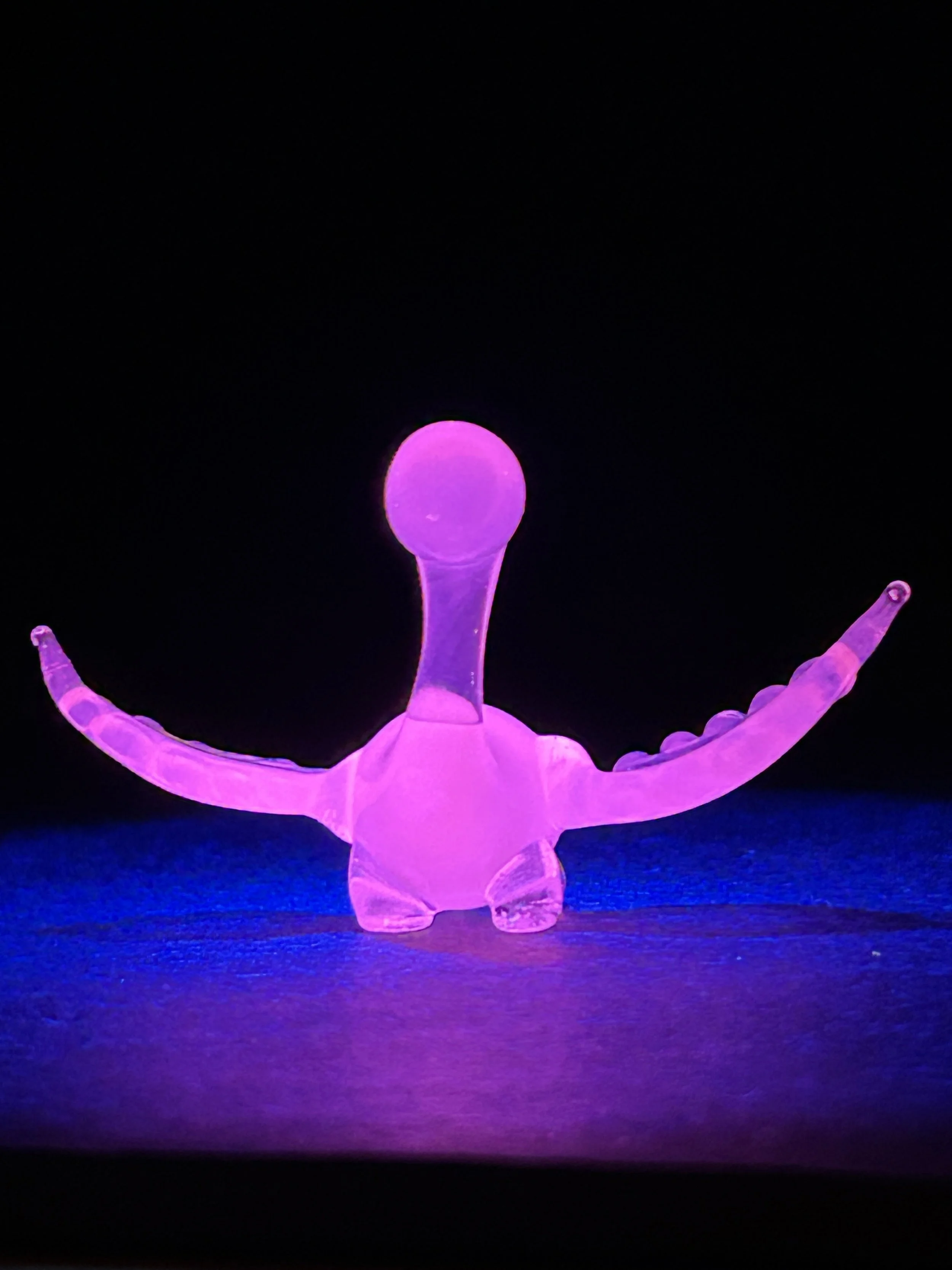 UV Opalescent Pink Winged Dino