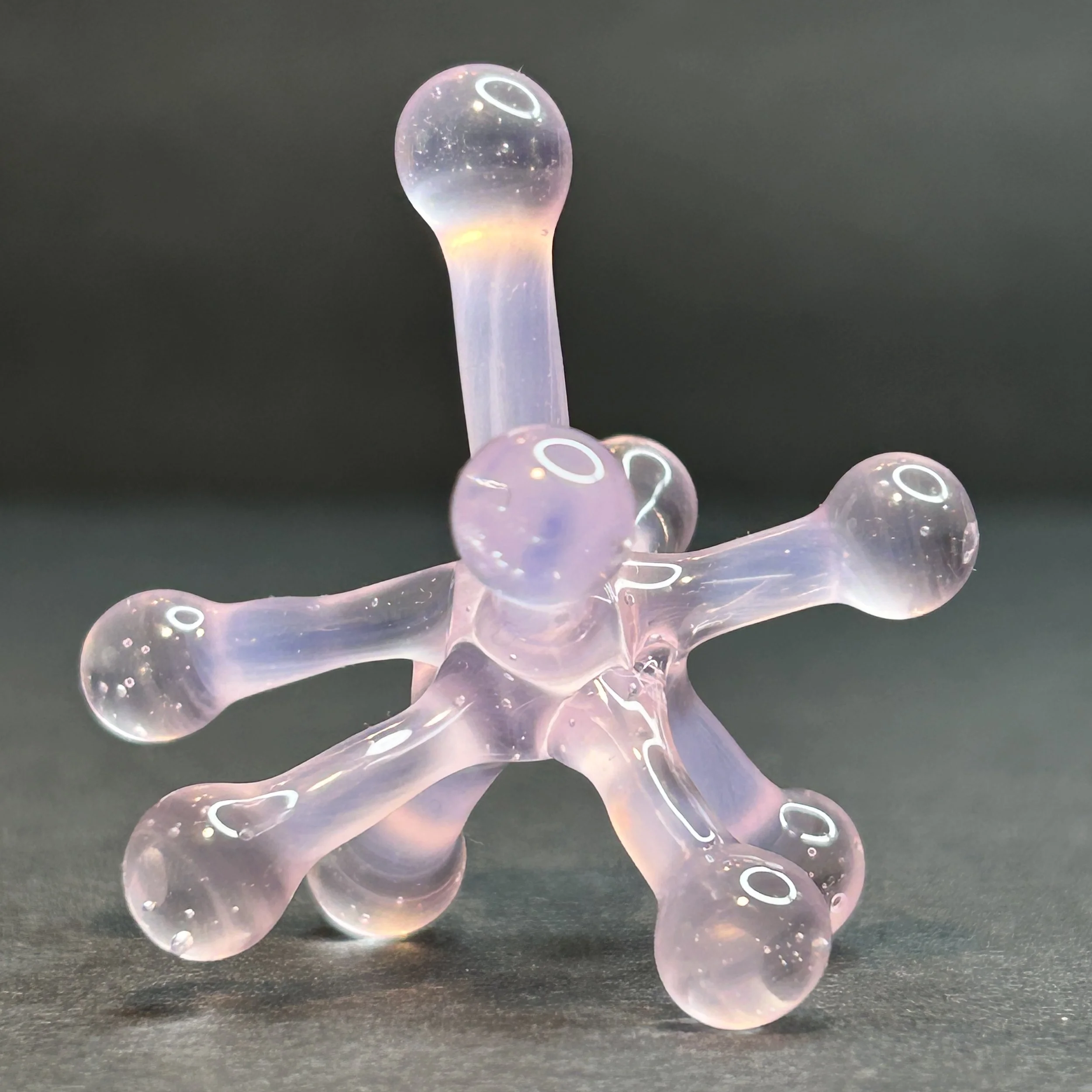 Rose Quartz Glass Orbicular Splat