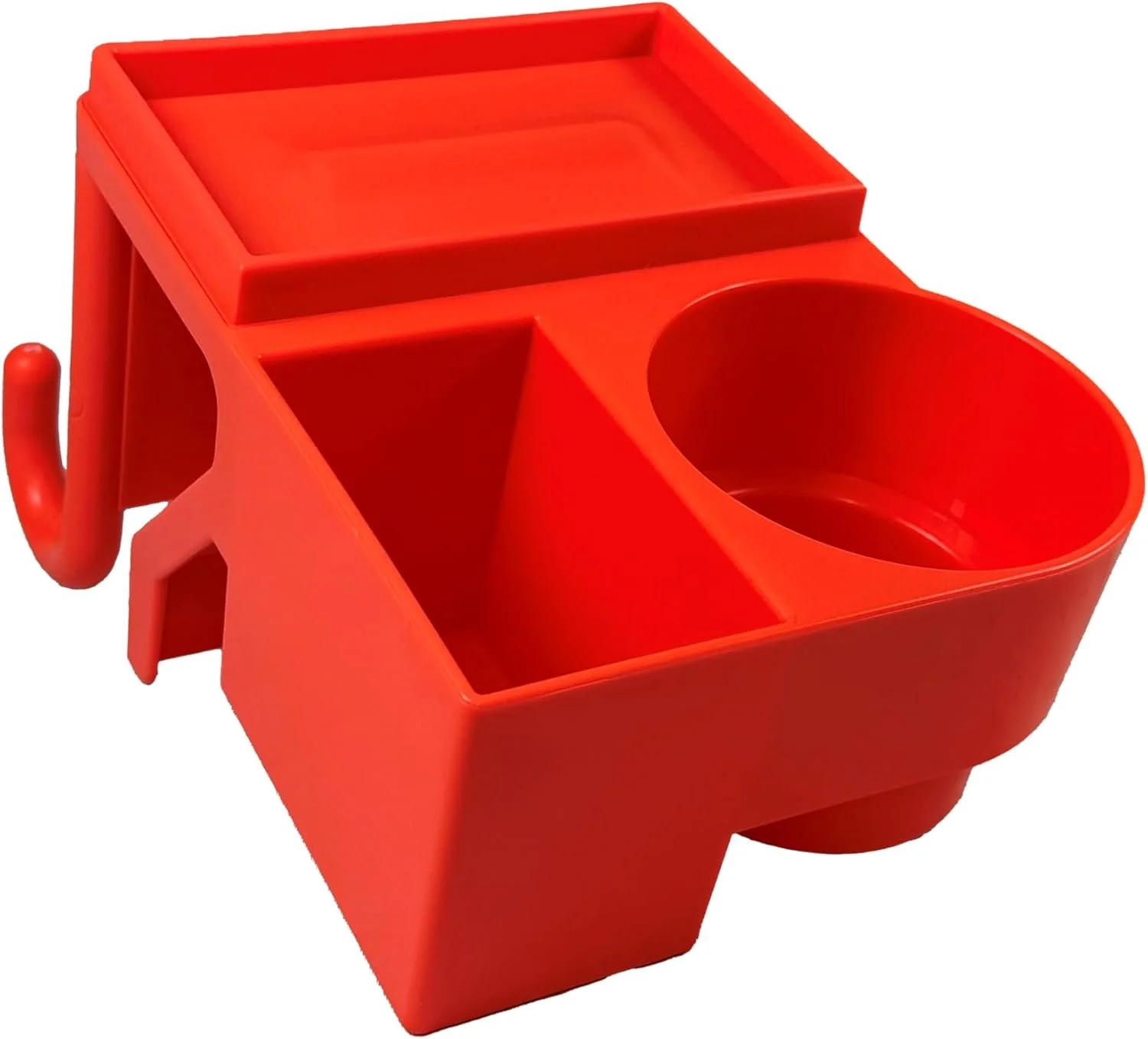 The 4N1 bucket truck tool organizer with four configurable sections for customizable tool storage in the aerial bucket.