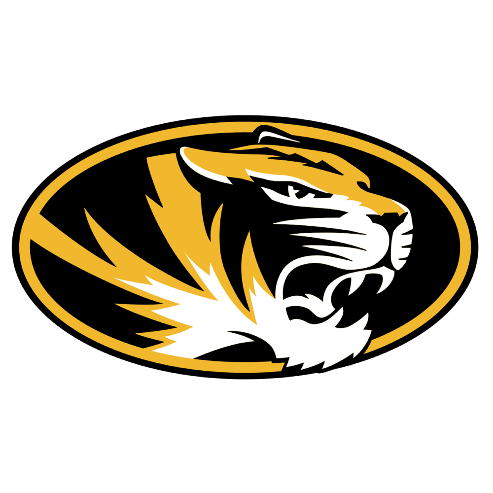 Gold and black logo of a tiger's head inside an oval shape.