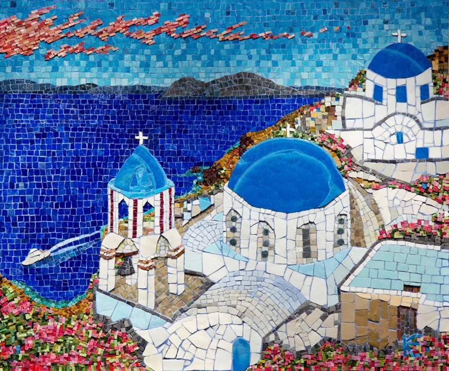 "Postcard from Santorini" (Kitchen Niche)