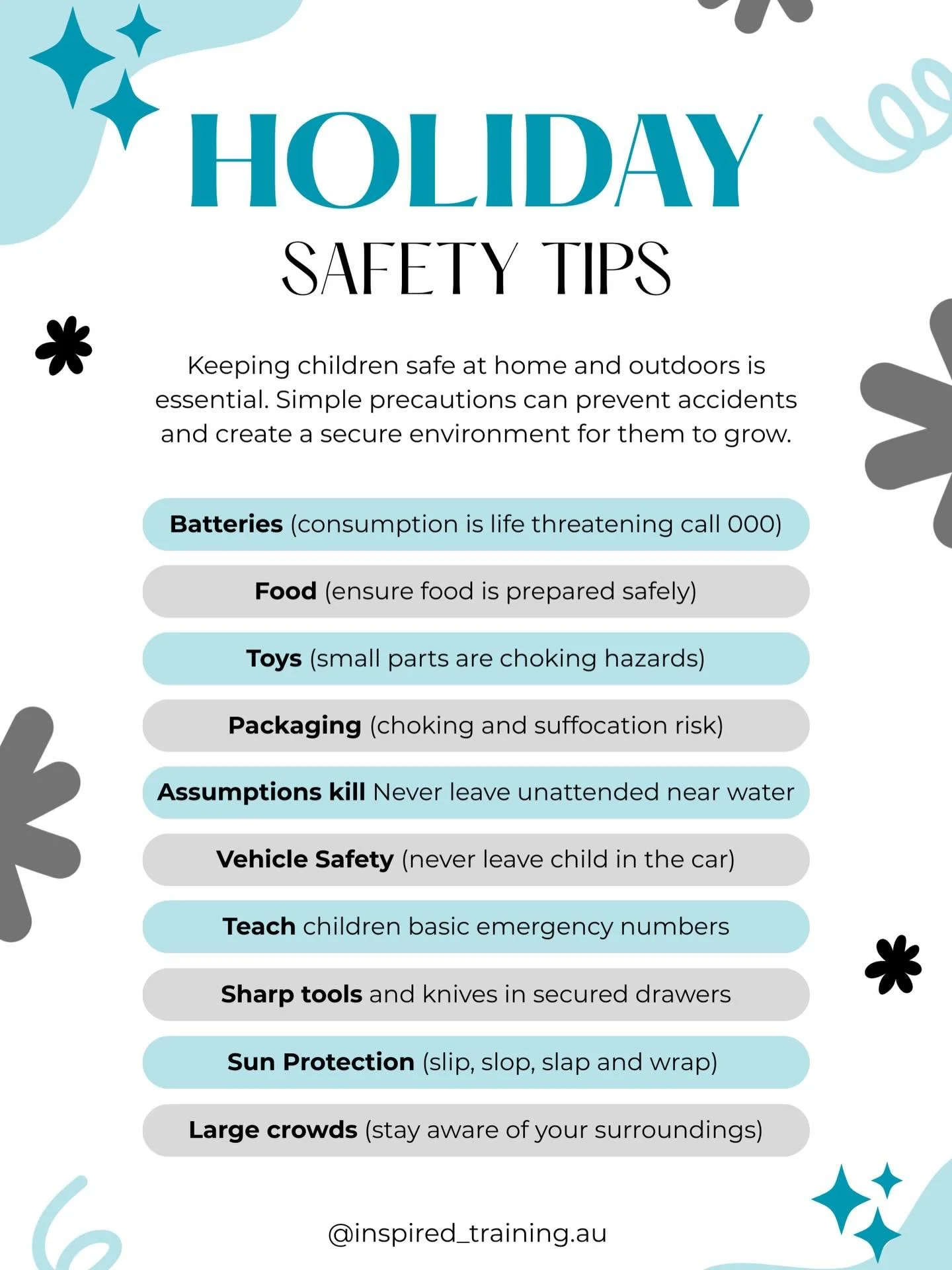 Safety tips this holiday season!