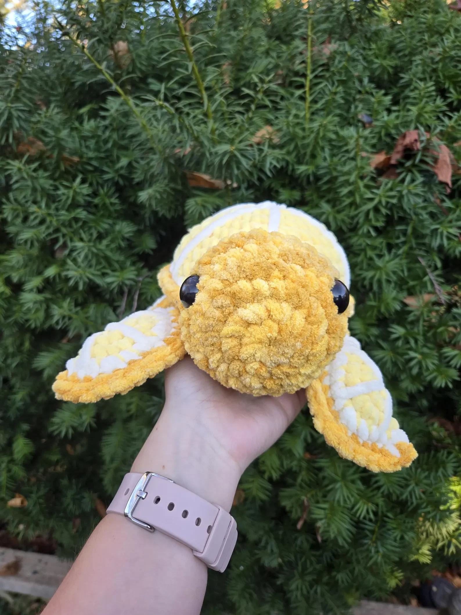 Crochet Lemon Turtle Plush Stuffed Animal – Handmade Amigurumi Toy