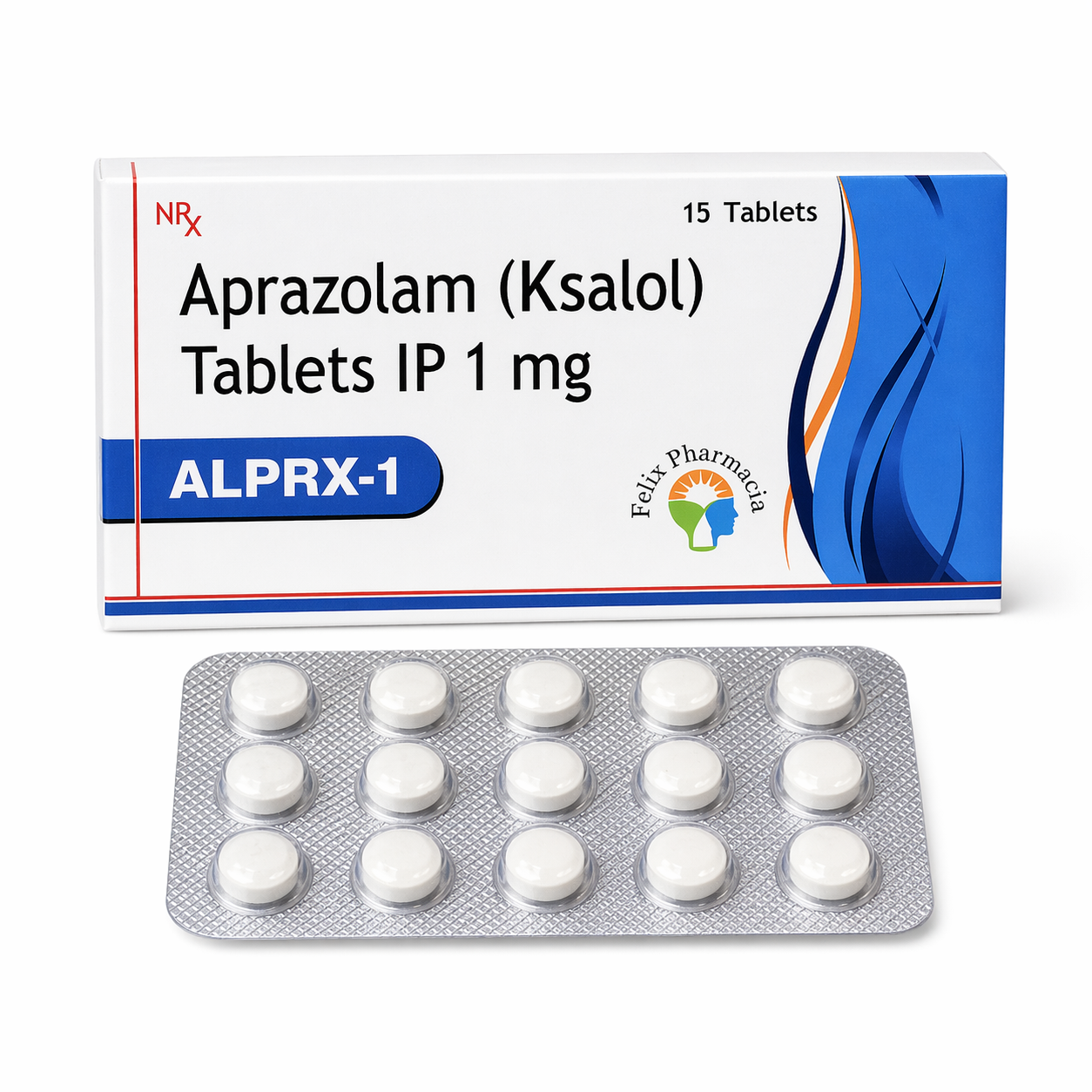 Aprazolam (Ksalol) Tablets IP 1mg – Pack of 15 Tablets