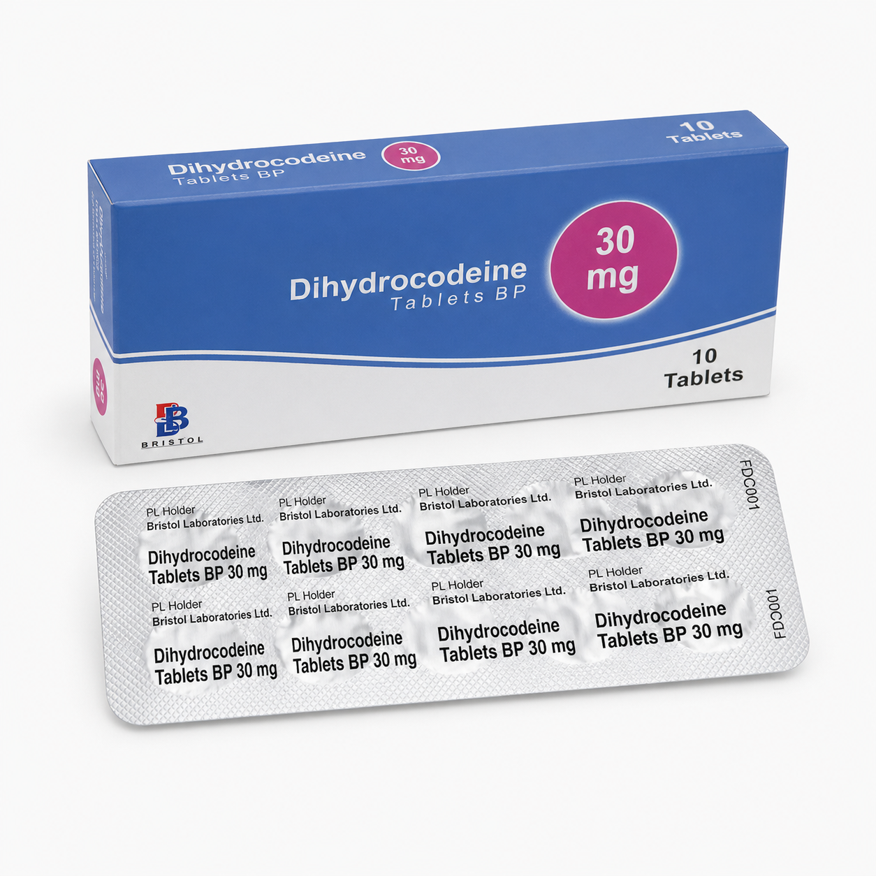 Bristol Dihydrocodeine 30mg – Pack of 10 Tablets