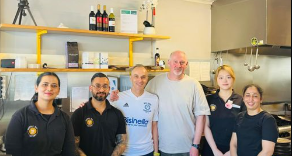 The President and Cr Kontelj with Bumblebee Cafe Staff