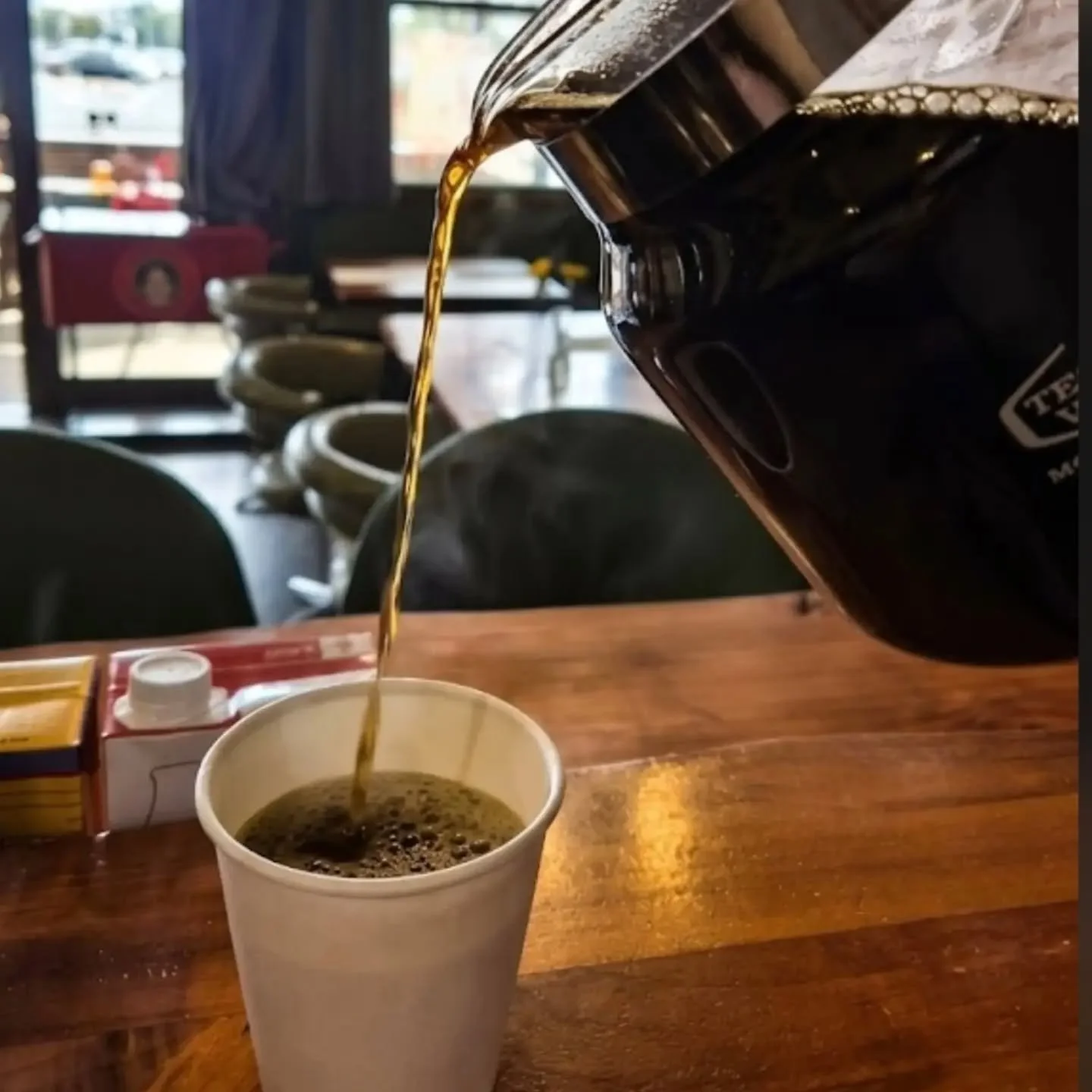 ☕ BATCH BREW. READY TO GO. $3.

Our house roast by Coffee for the People, brewed fresh in specialty batches and ready when you are.

No waiting. No complicated coffee order. Just pour, grab and go.

$3 a cup.
Fresh batch. Proper coffee. Easy decision