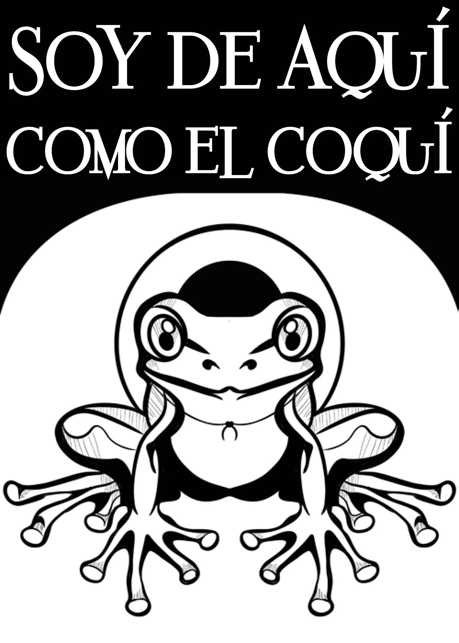 Linocut Design (Coquí)