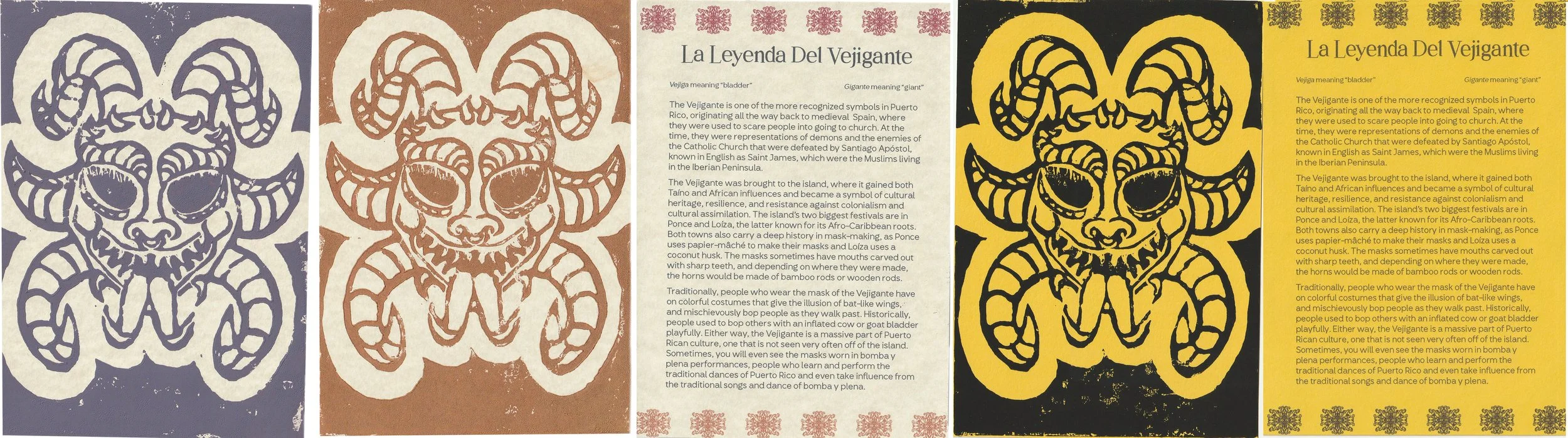 Linocut Information - La Leyenda Del Vejigante