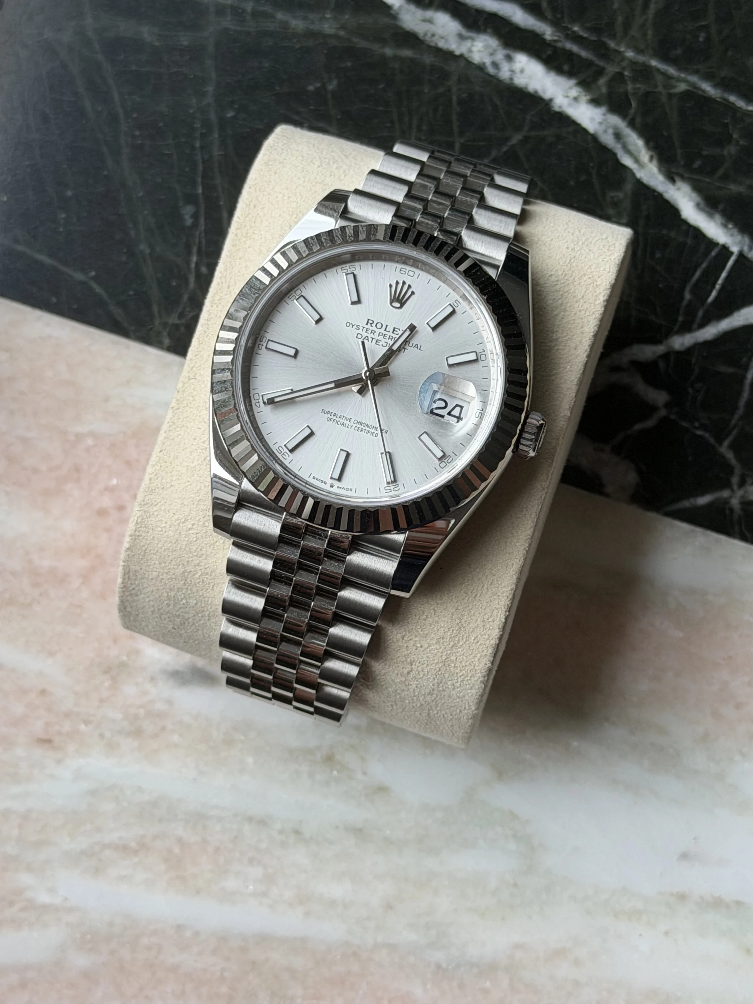 Rolex Datejust 41 Fluted Jubilee Silver 2024 Full Set