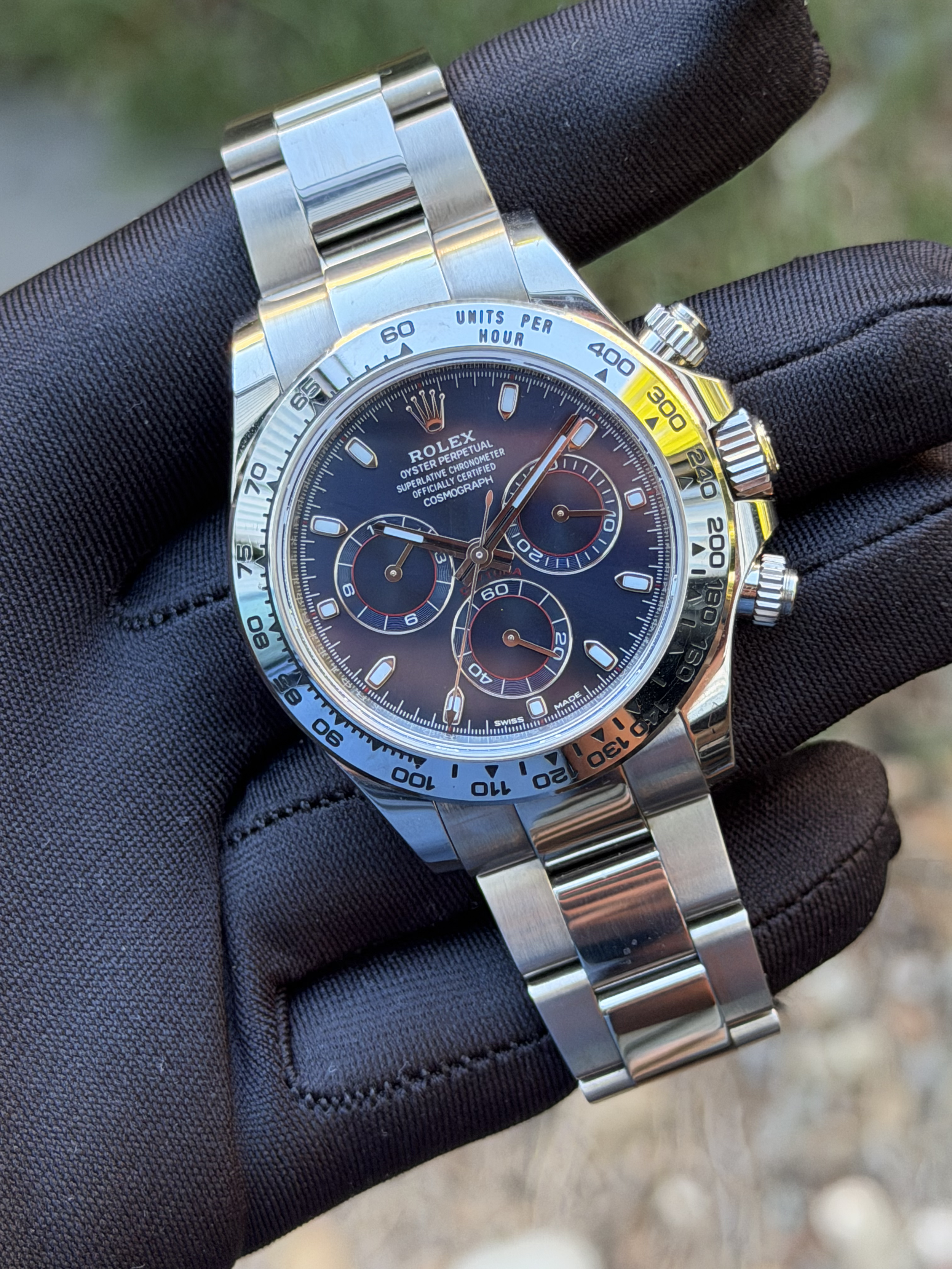 Rolex Daytona White Gold John Mayer Sunburst Blue 2017 Full Set