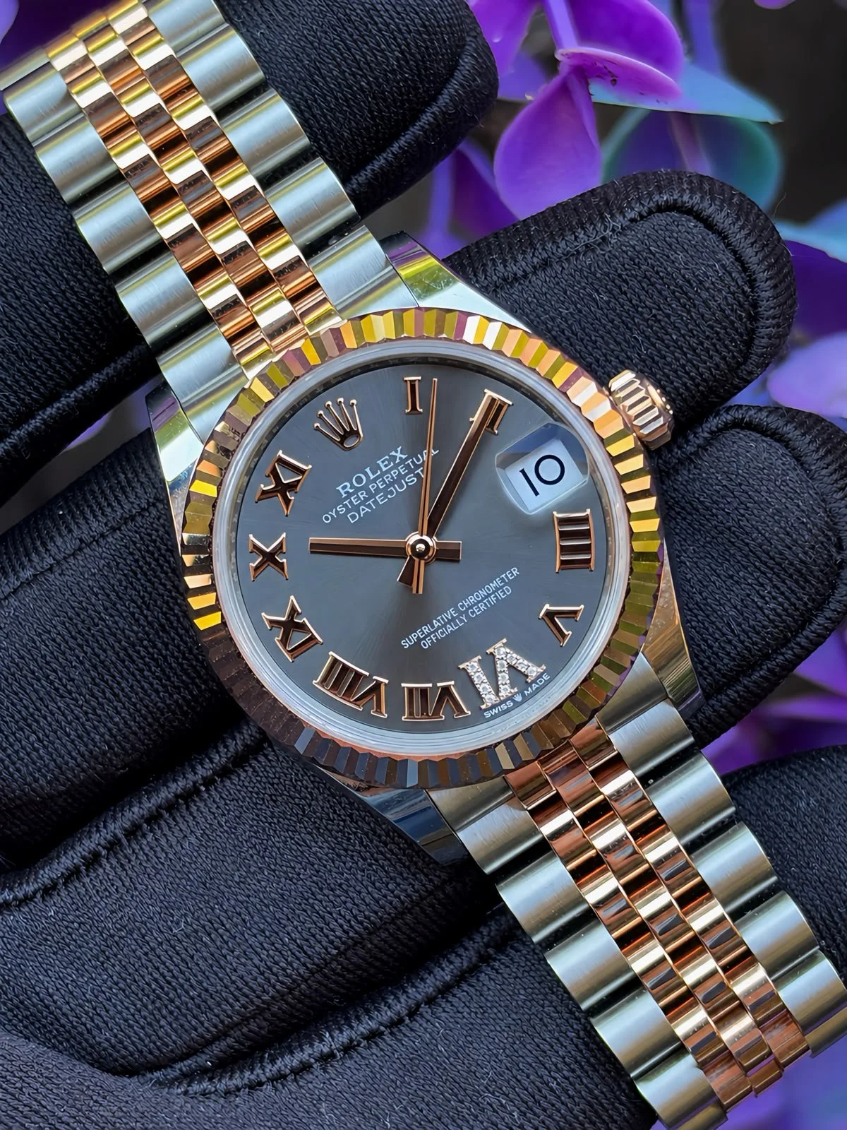 Rolex Datejust 31 Slate Roman Dial Fluted Jubilee (2026) – Ref. 278271