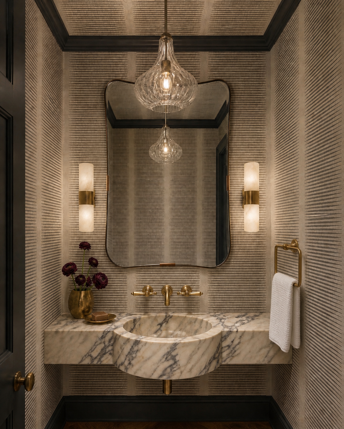 A Powder Room That Feels Like a Boutique Hotel