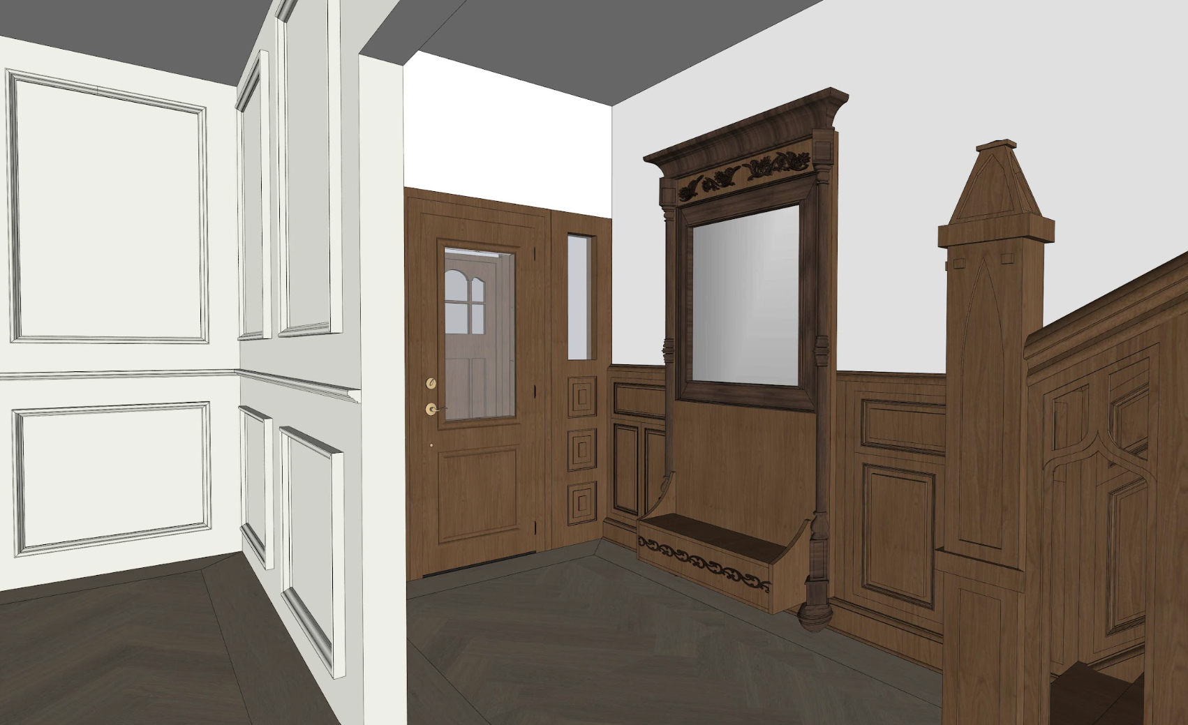 Parlor Floor Entryway 3D Model