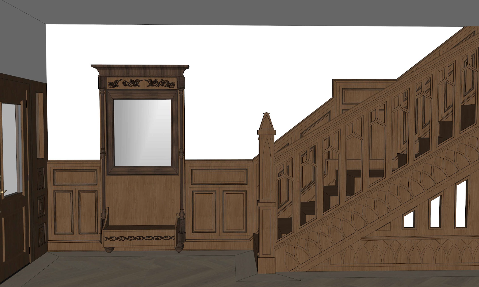 Parlor Floor 3 Entryway 3D Model