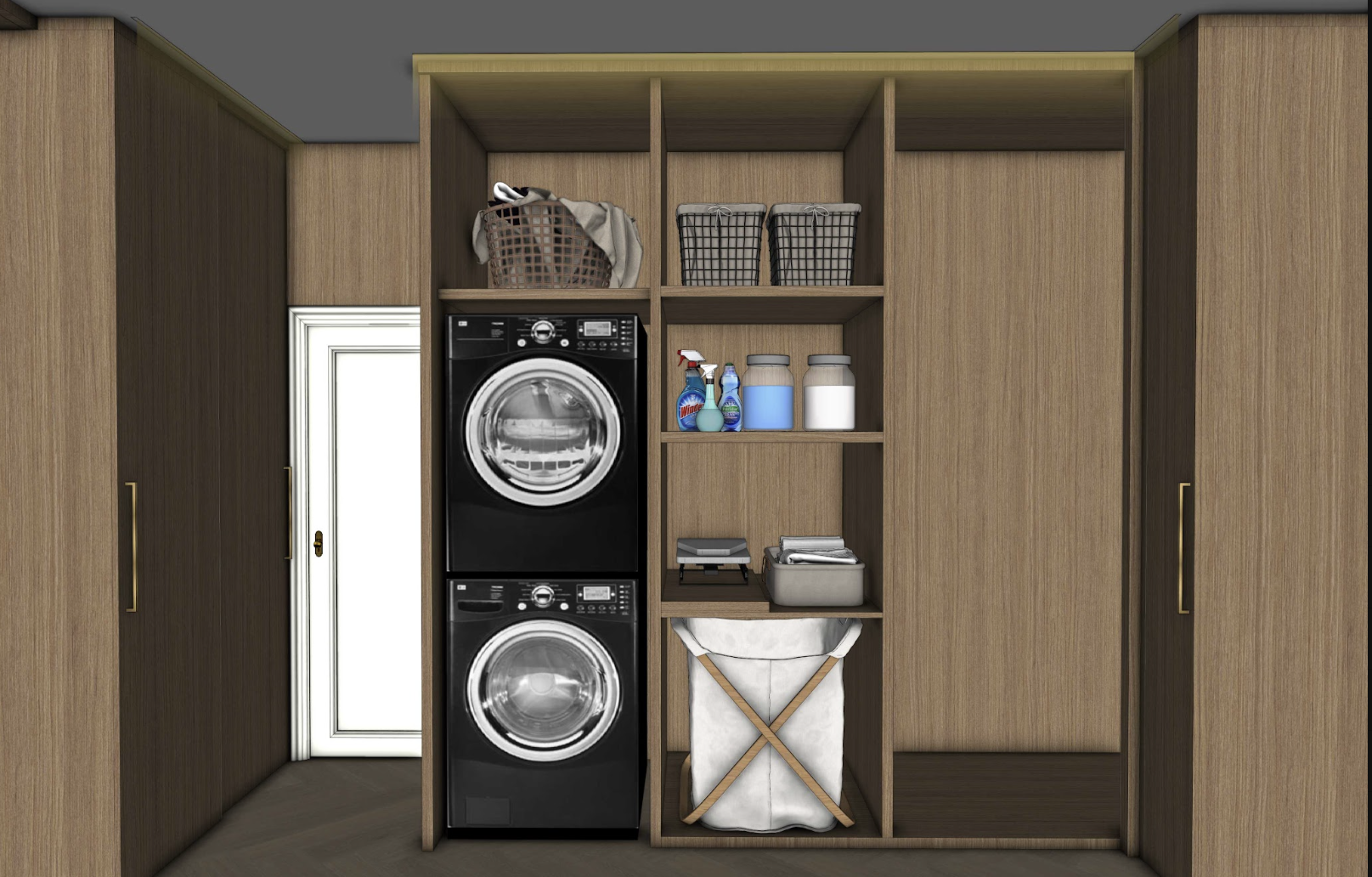 Master Closet Laundry Design