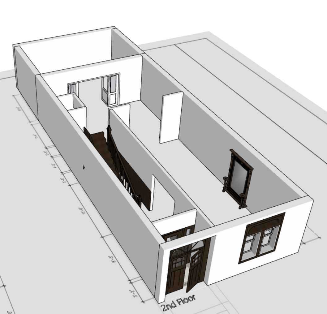 Parlor Floor 3D Floorplan 