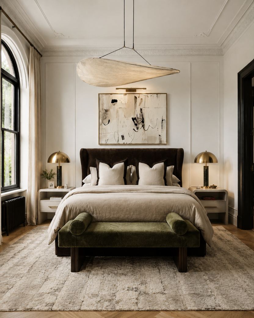 Master Bedroom Rendering with Sourced Products