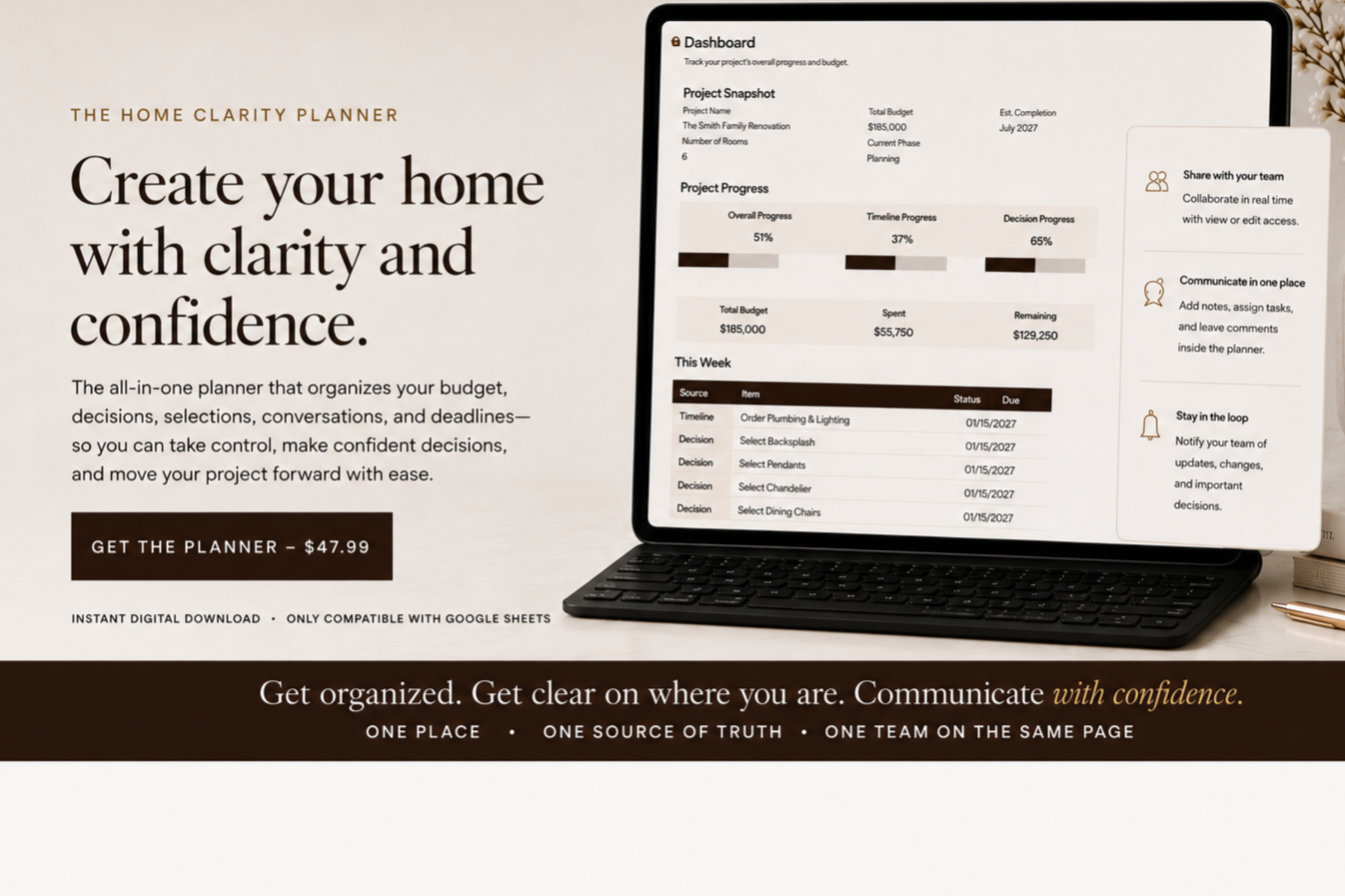 home clarity planner