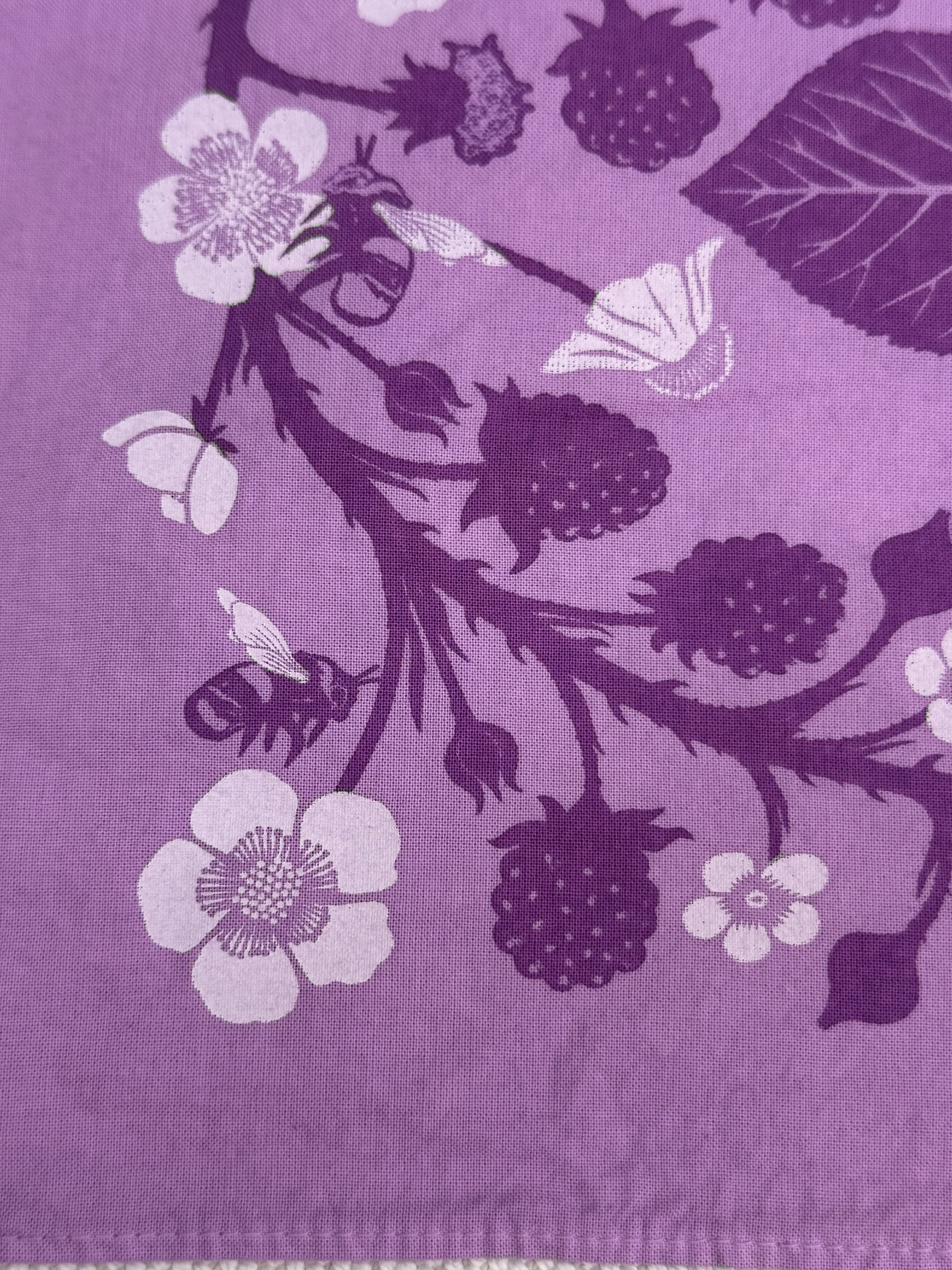 Blackberry Bumblebee Bandana corner with flowers and bees IMG_7782.jpeg