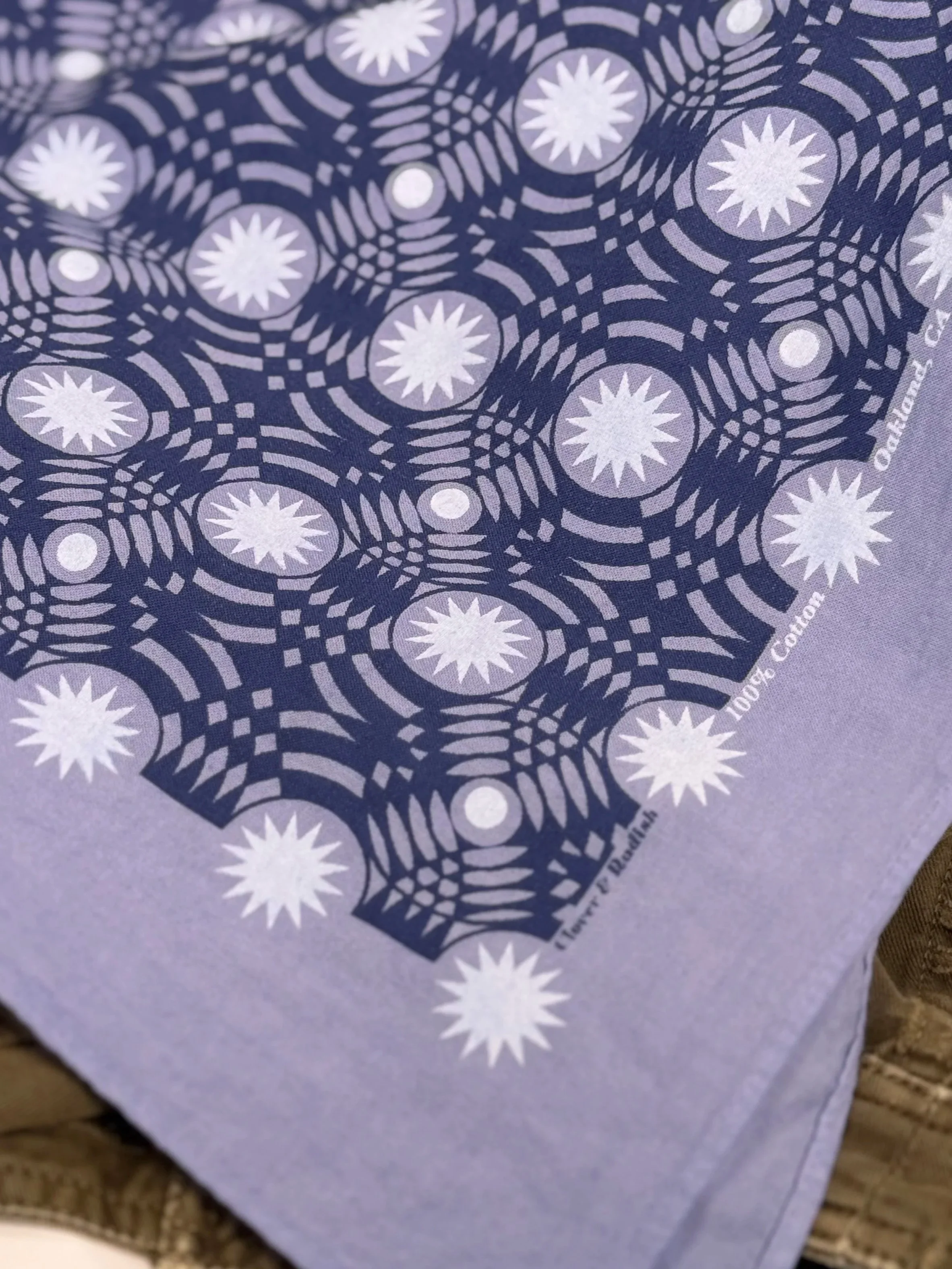 Evening Dusk Blue cotton bandana handmade.jpg