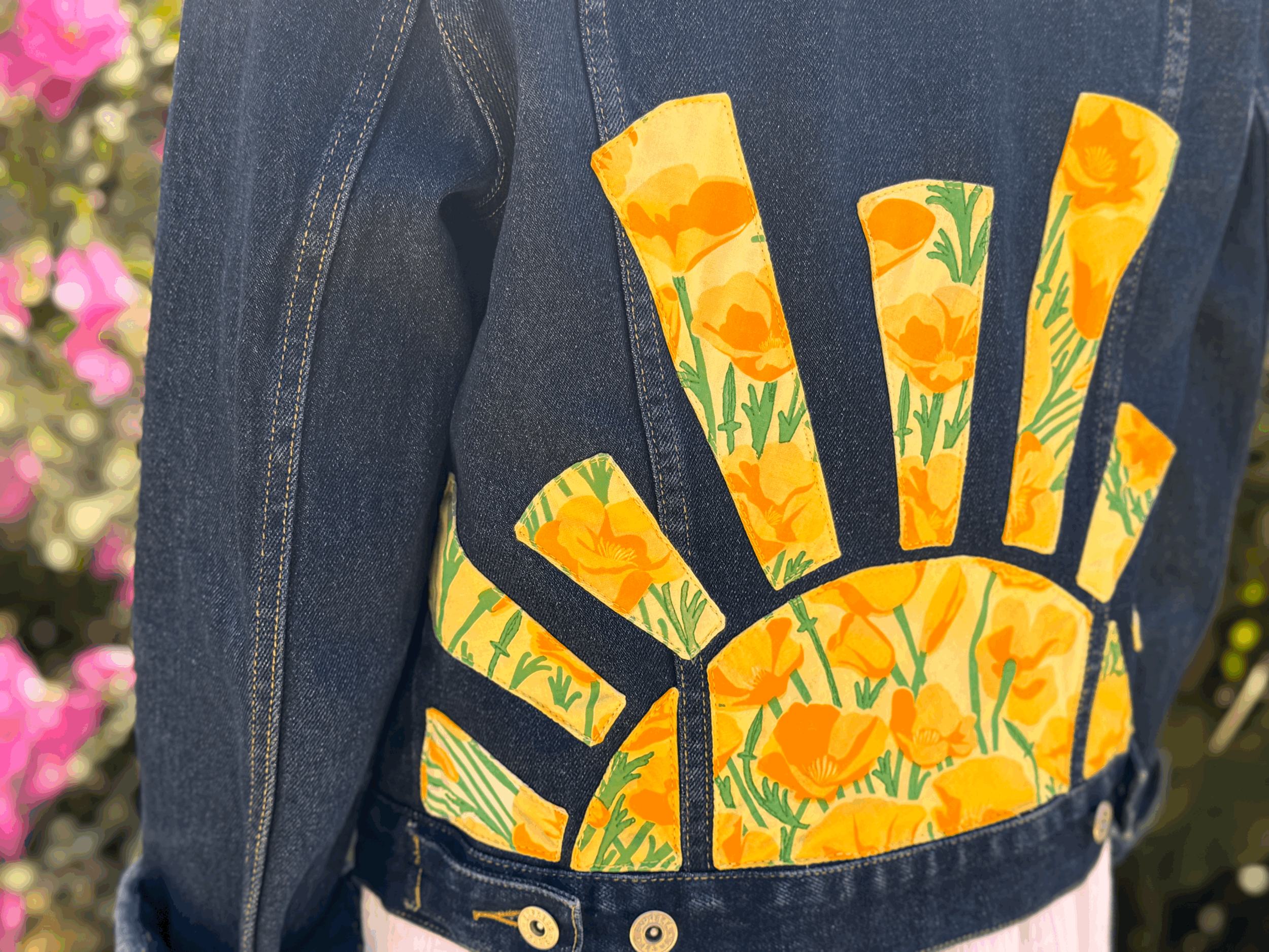 "Daybreak" Cropped Boxy Up-cycled Vintage Denim Jacket