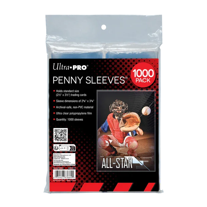 1000ct PENNY SLEEVES® 2.5" x 3.5" Soft Trading Card Protectors