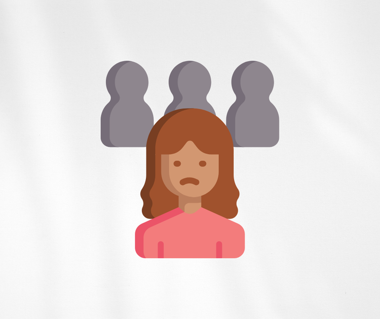 Illustration representing feeling different or misunderstood