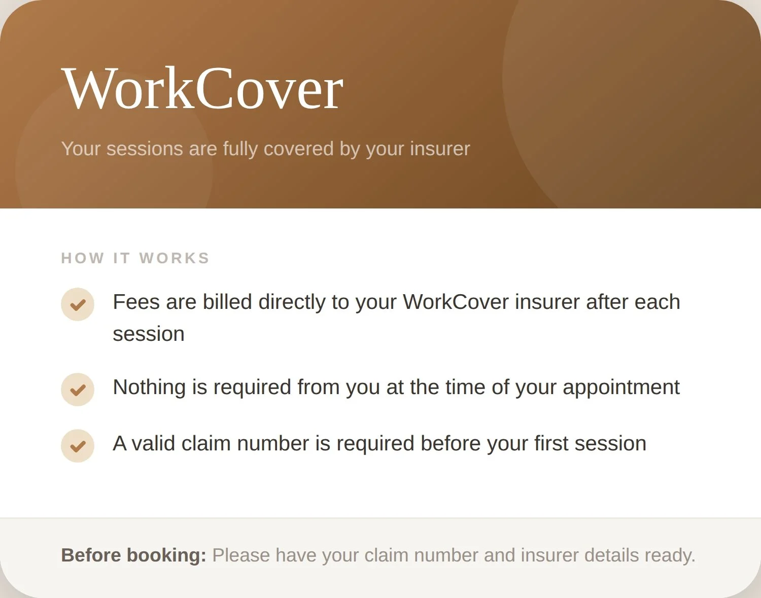 Registered psychologist offering WorkCover psychology appointments via telehealth. Available across Australia.
