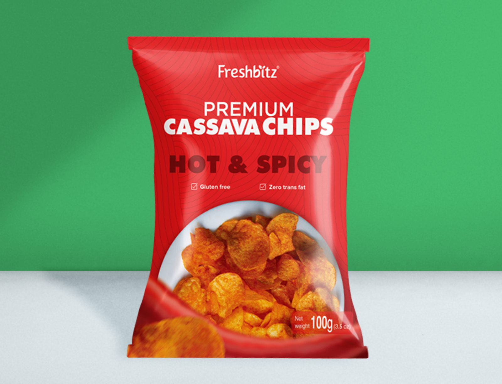 Freshbitz® Premium Cassava Chips Hot & Spicy