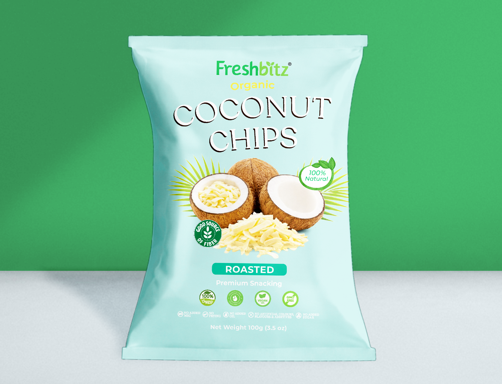 Freshbitz® Premium Organic Roasted Coconut Chips