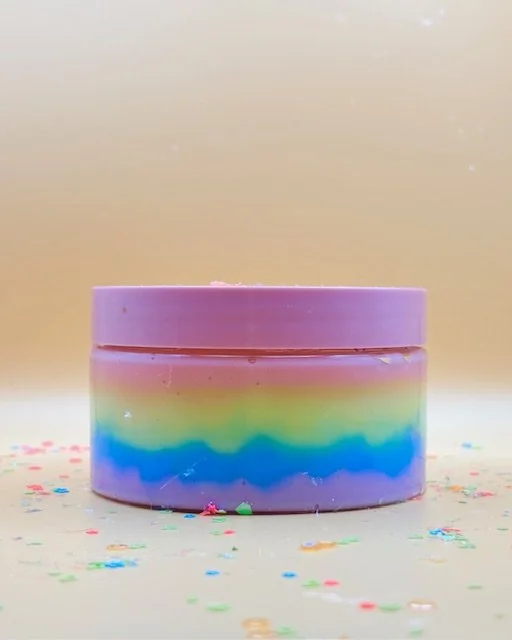 Gummy bear cotton candy slime
